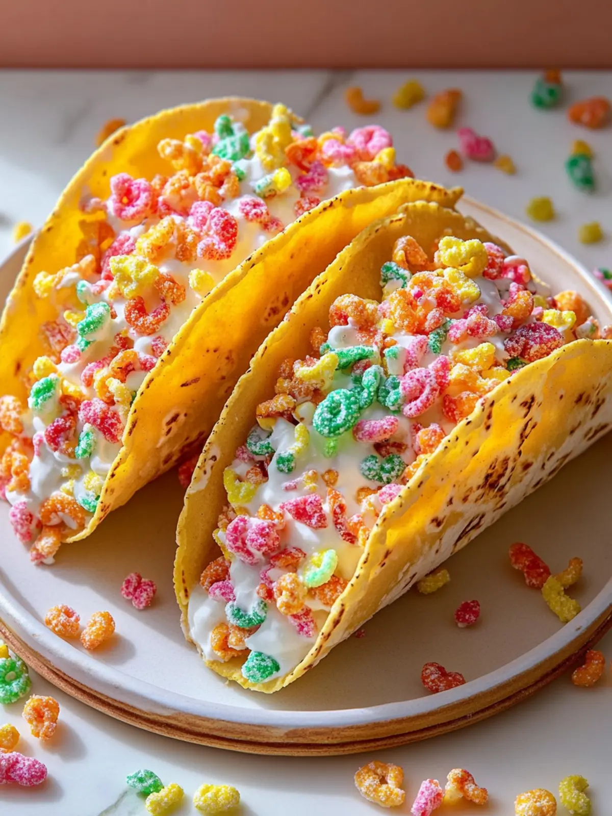 Fruity Pebbles Cheesecake Tacos: Fun, No-Bake Dessert Delight 4 Fruity Pebbles Cheesecake Tacos