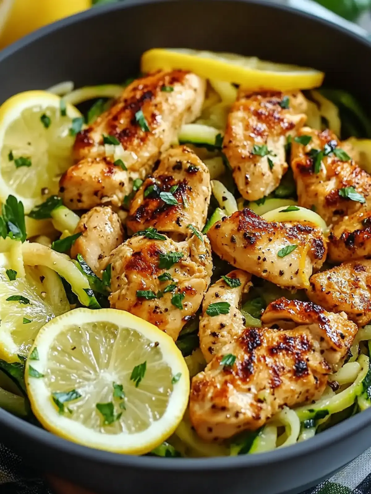 Lemon Garlic Chicken Zoodles for a Fresh, Low-Carb Feast 2 Lemon Garlic Chicken Zoodles