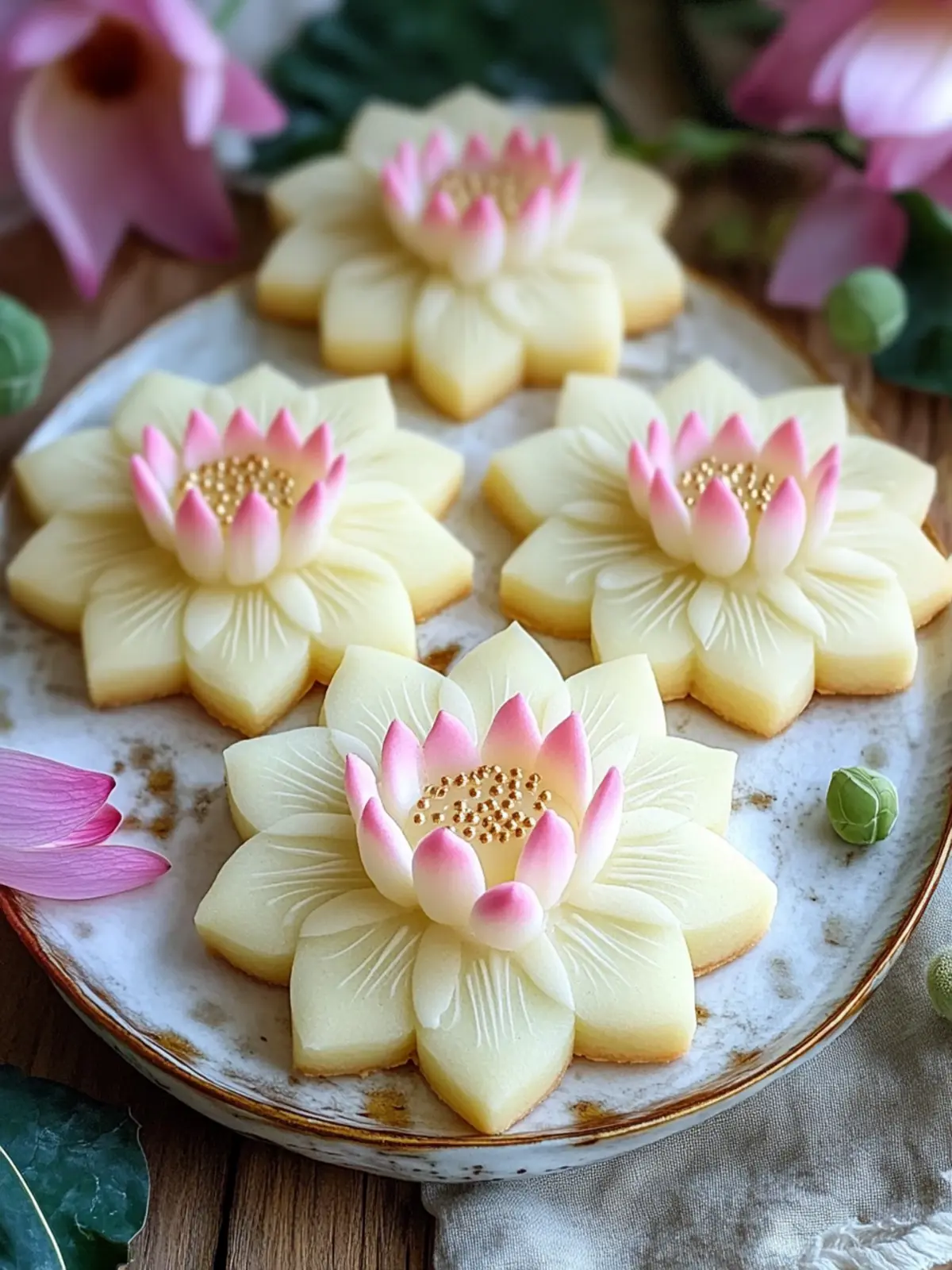 Magical Lotus Flower Cookies to Brighten Your Day! 2 Lotus Flower Cookies