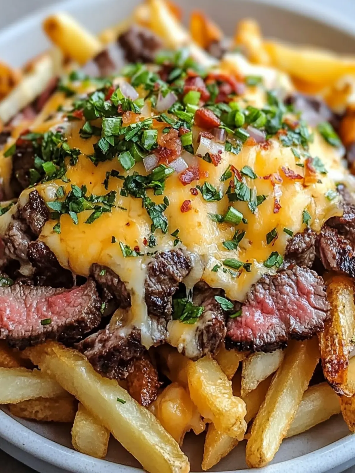 Indulge in Steak & Cheese Loaded Fries: Ultimate Comfort Food 2 Steak & Cheese Loaded Fries