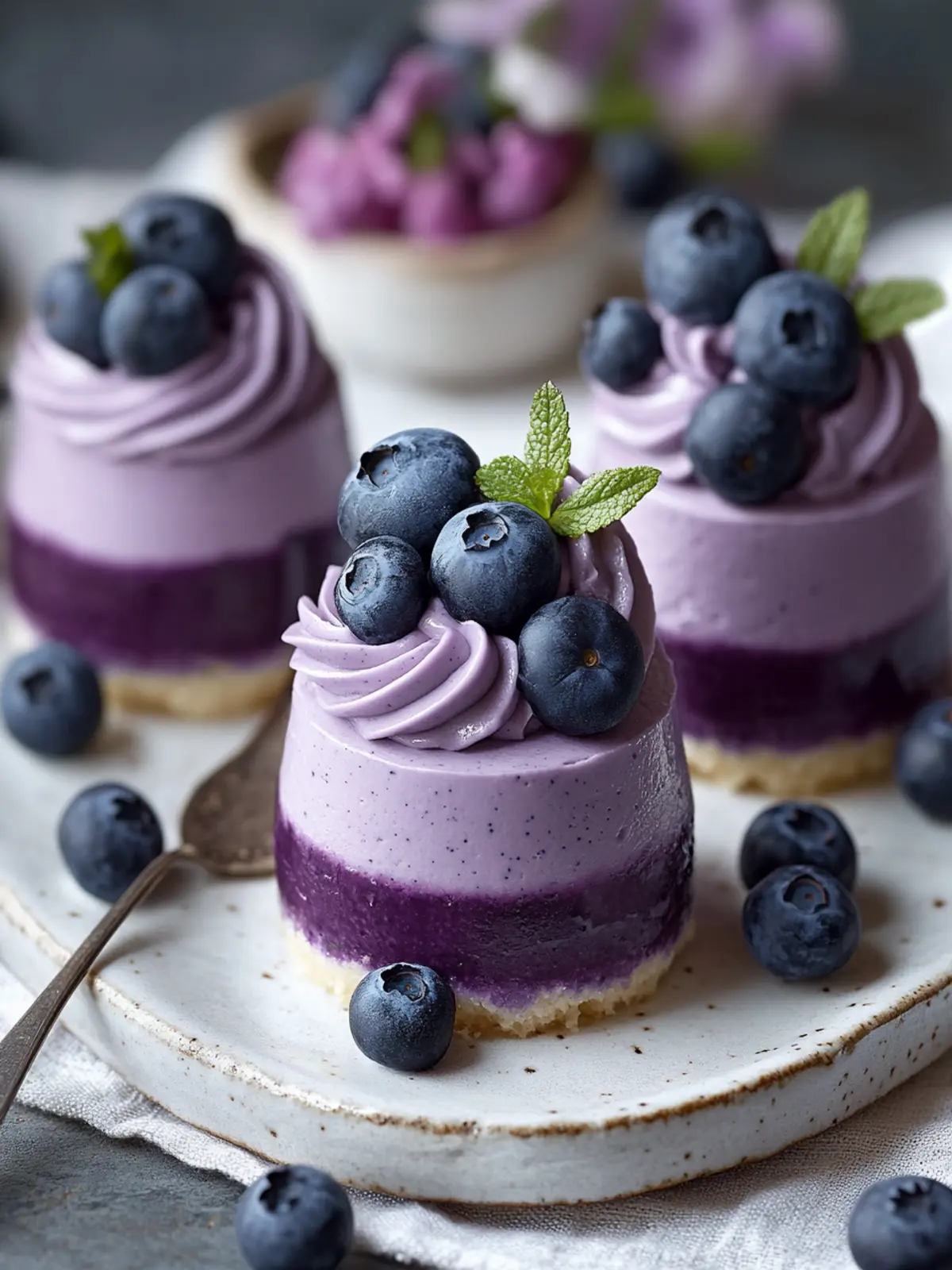 Mini Blueberry Mousse Cakes That Wow in Just 30 Minutes 2 Mini Blueberry Mousse Cakes