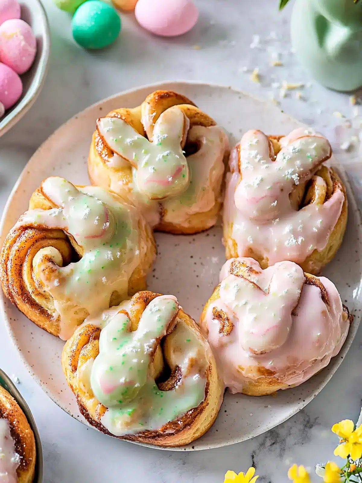 Delicious Easter Bunny Cinnamon Rolls for a Fun Brunch Treat 4 Easter Bunny Cinnamon Rolls
