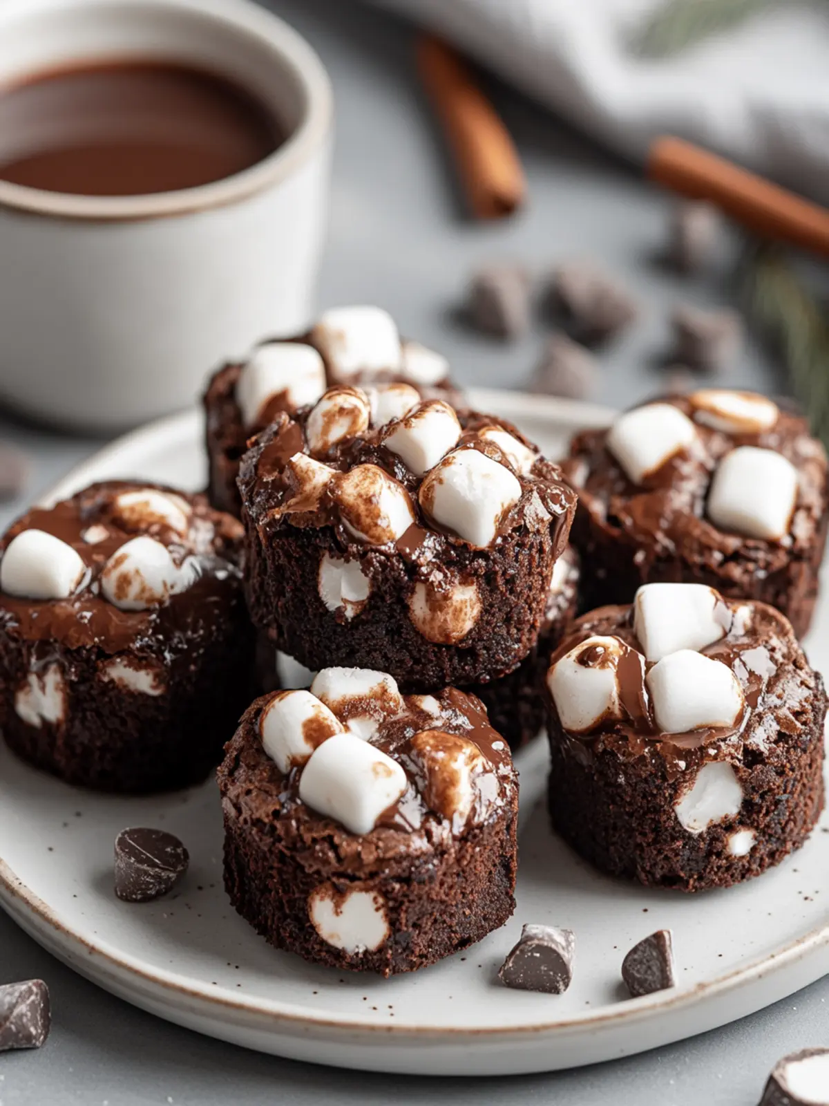 Hot Cocoa Brownie Bites for Cozy Winter Indulgence 2 Hot Cocoa Brownie Bites