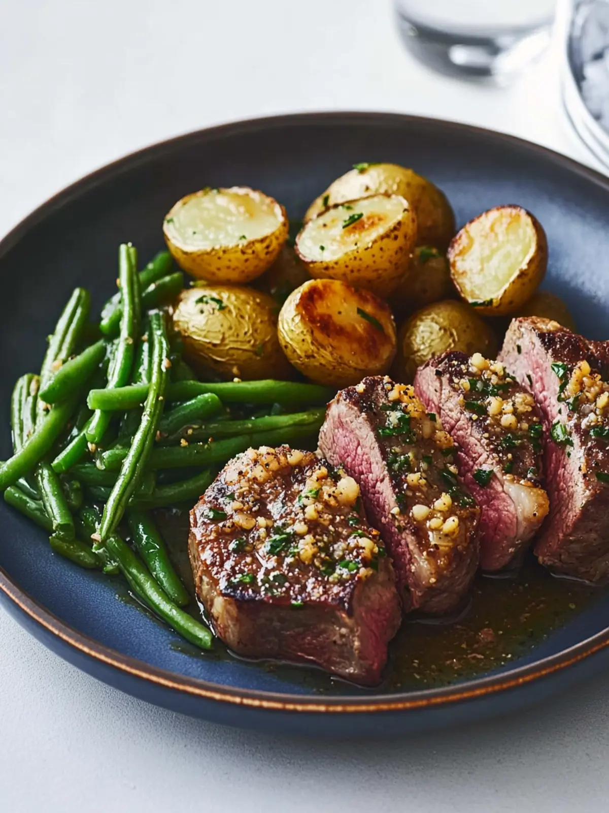 Seared Lamb with Mustard Potatoes and Green Beans in 30 Minutes 2 Seared Lamb with Mustard Potatoes and Green Beans