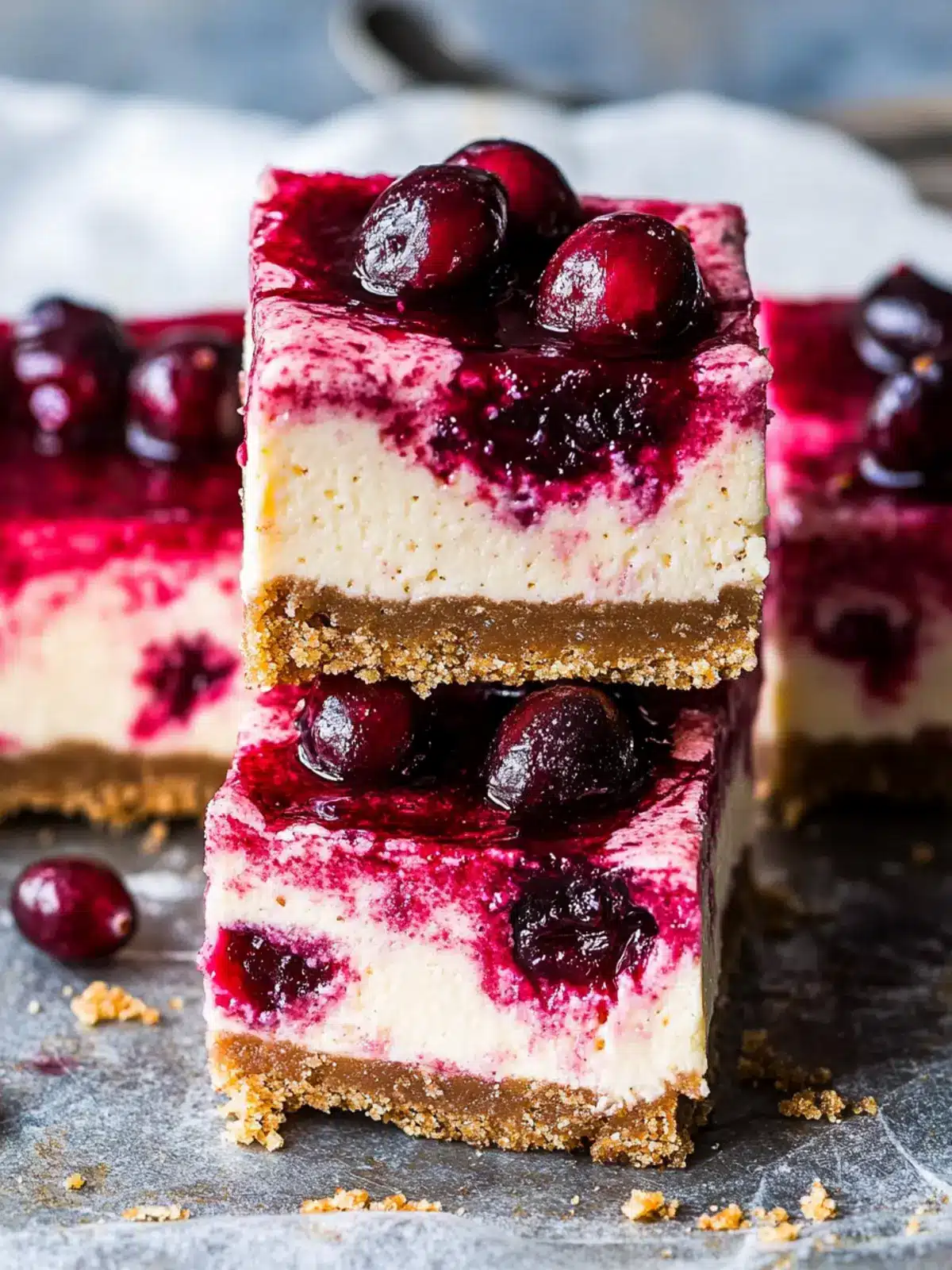 Vegan Cranberry Cheesecake Bars You'll Absolutely Love 2 Vegan cranberry cheesecake bars