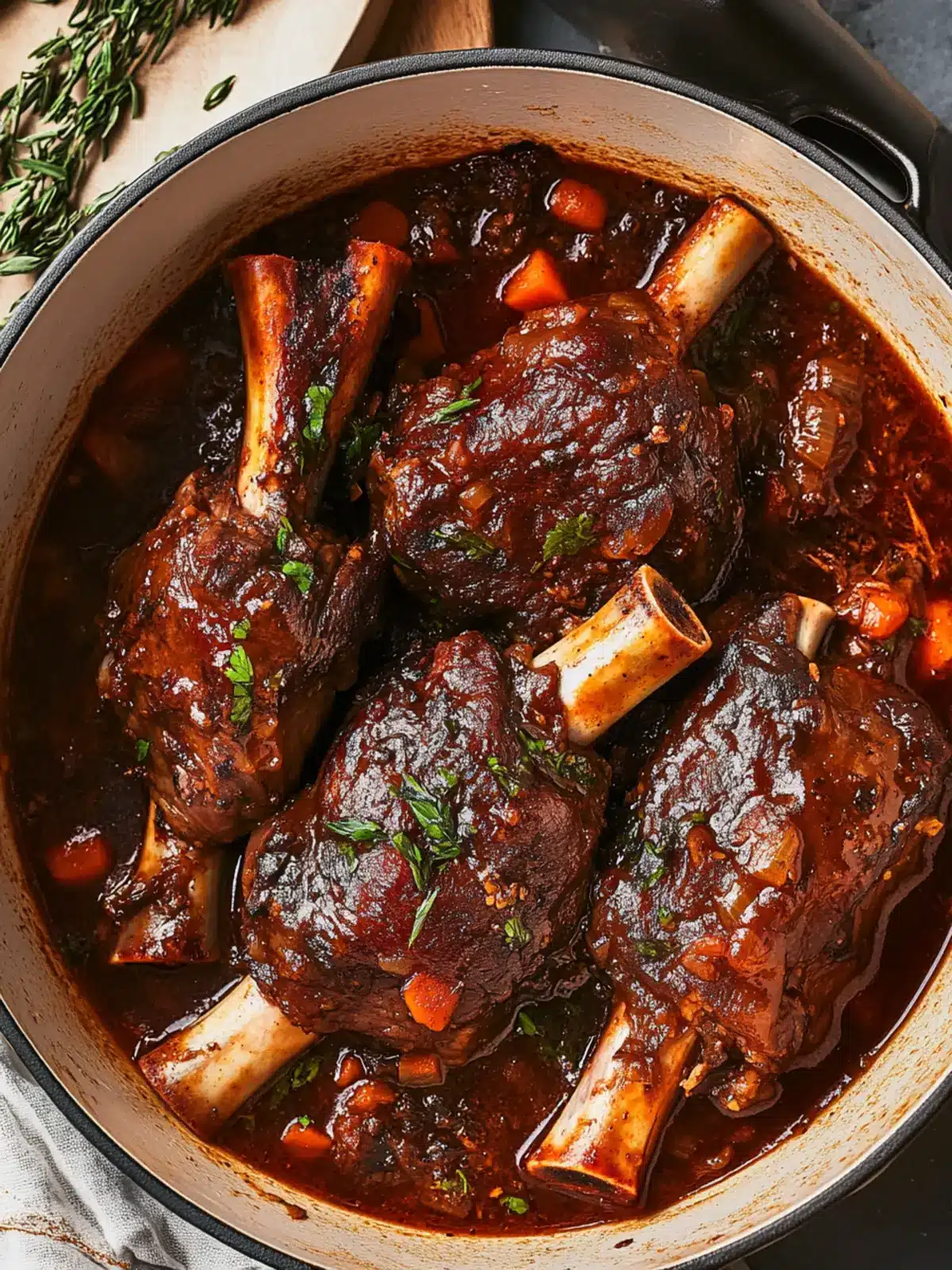 Savory Braised Lamb Shanks for an Effortless Weeknight Feast 3 Braised Lamb Shanks