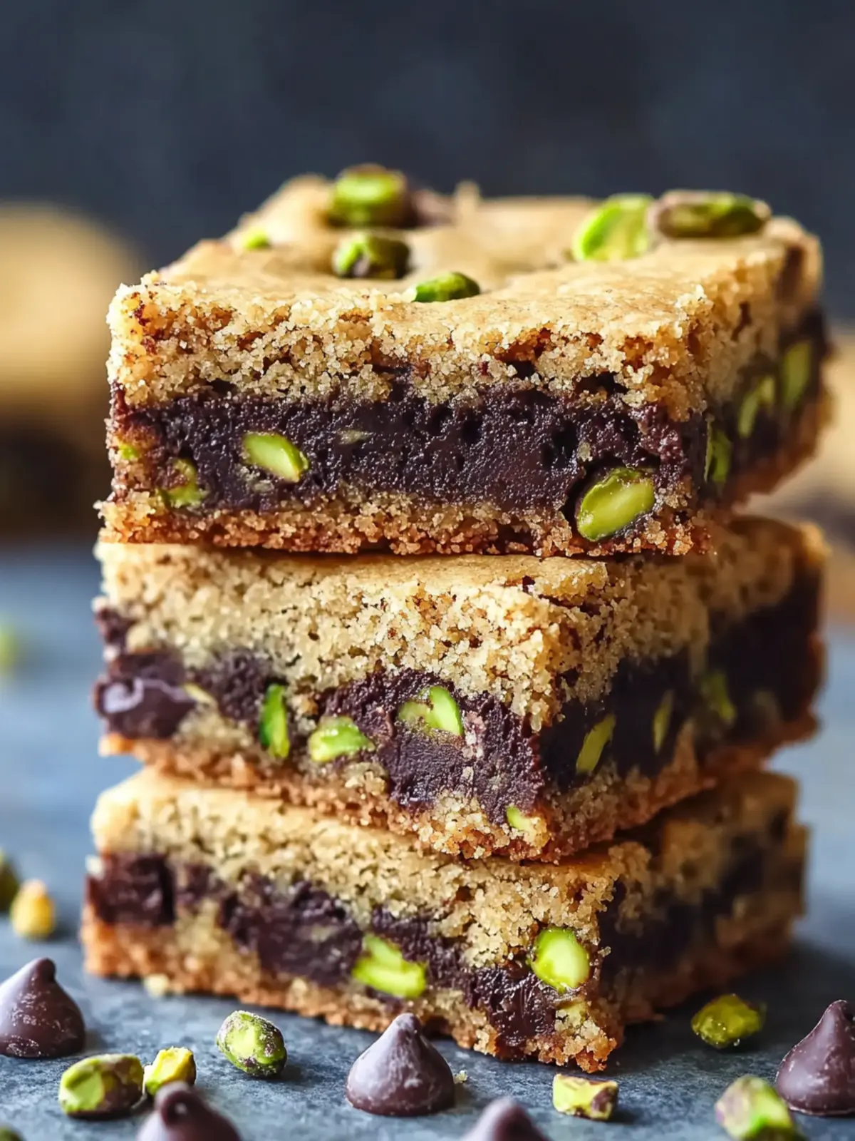 Brown Butter Dubai Pistachio Chocolate Chip Cookie Bars Delight 2 Brown Butter Dubai Pistachio Chocolate Chip Cookie Bars