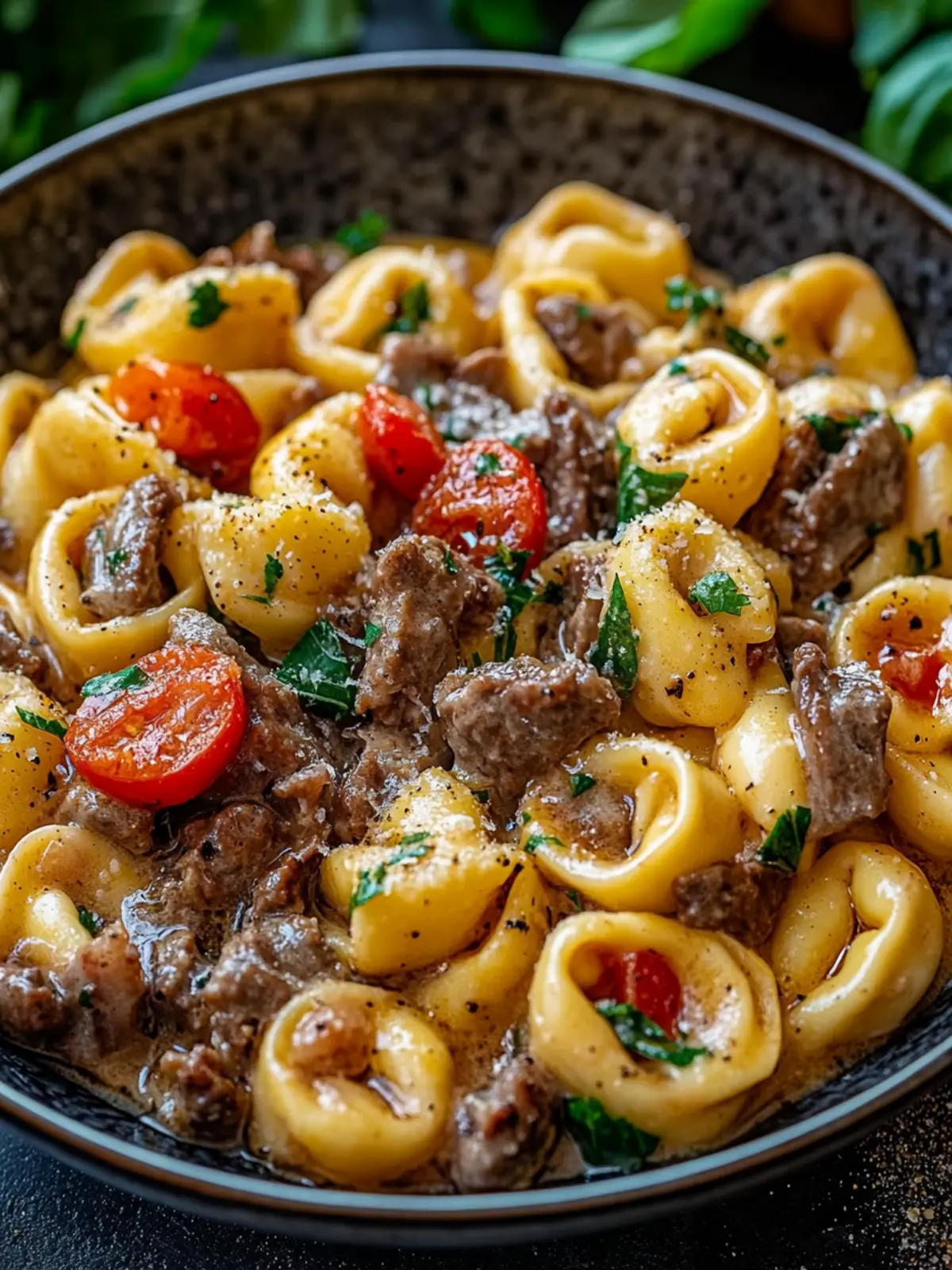 Creamy Philly Cheesesteak Tortellini Pasta for a Cozy Dinner 2 Creamy Philly Cheesesteak Tortellini Pasta