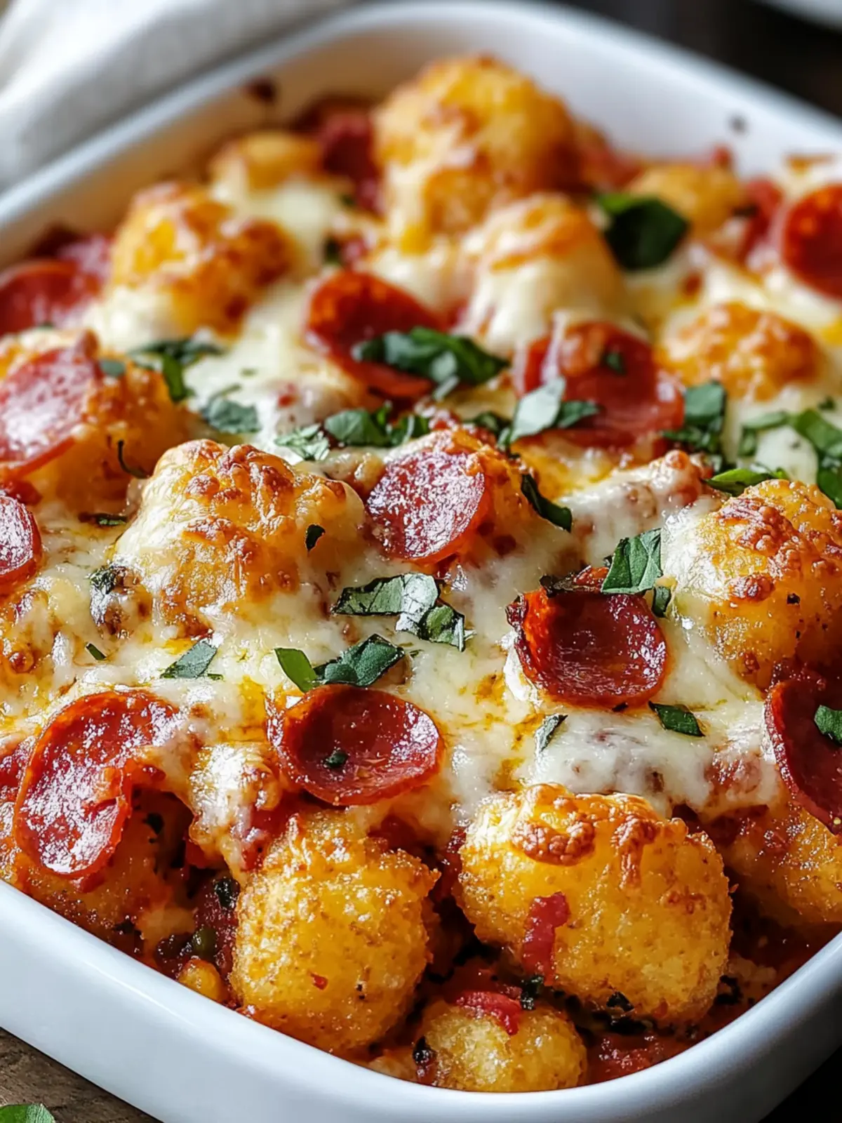 Cheesy Pizza Tot Casserole: The Ultimate Comfort Dish! 4 Cheesy Pizza Tot Casserole