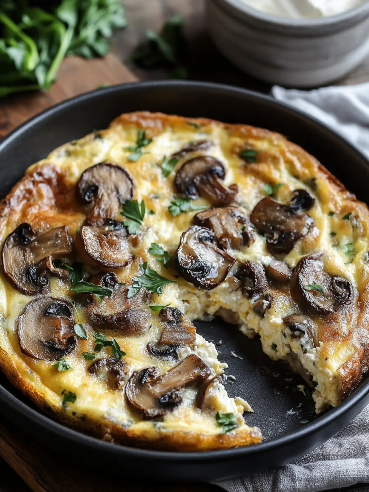 Delicious Frittata with Mushrooms and Gruyère for Brunch Bliss 4 Frittata with Mushrooms and Gruyère