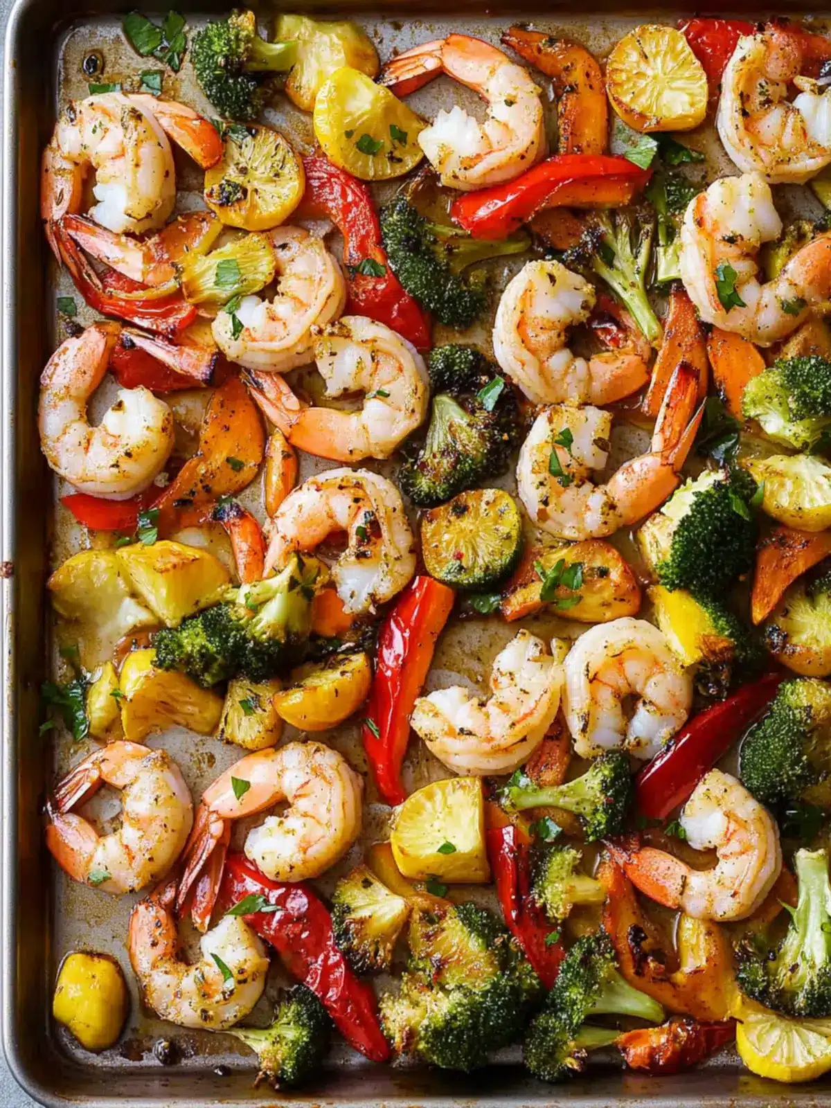 Sheet-Pan Garlicky Shrimp and Veggies for Easy Dinner Bliss 2 Sheet-Pan Garlicky Shrimp and Veggies