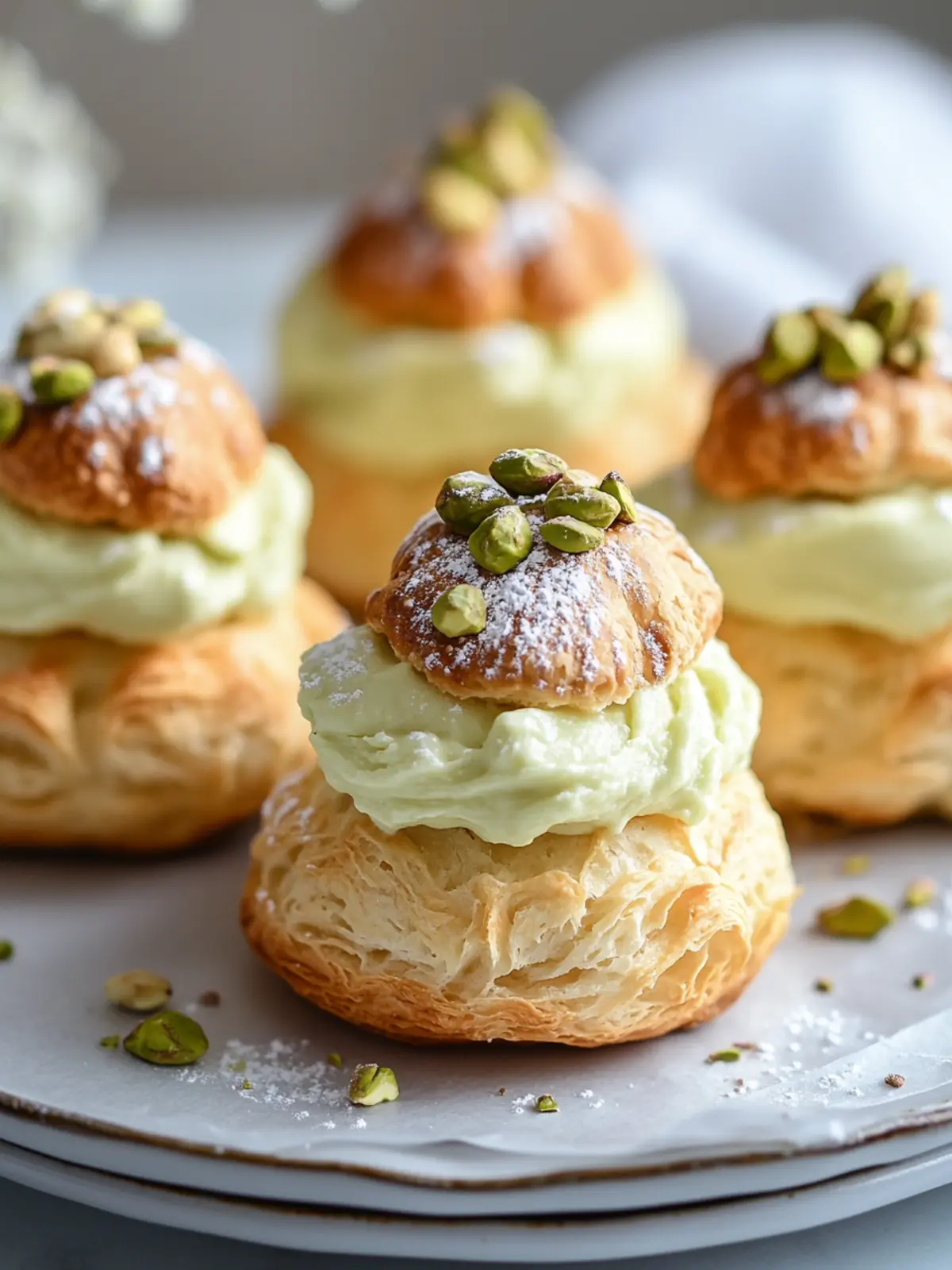 Pistachio Cream Puffs That Elevate Any Dessert Table 3 Pistachio Cream Puffs