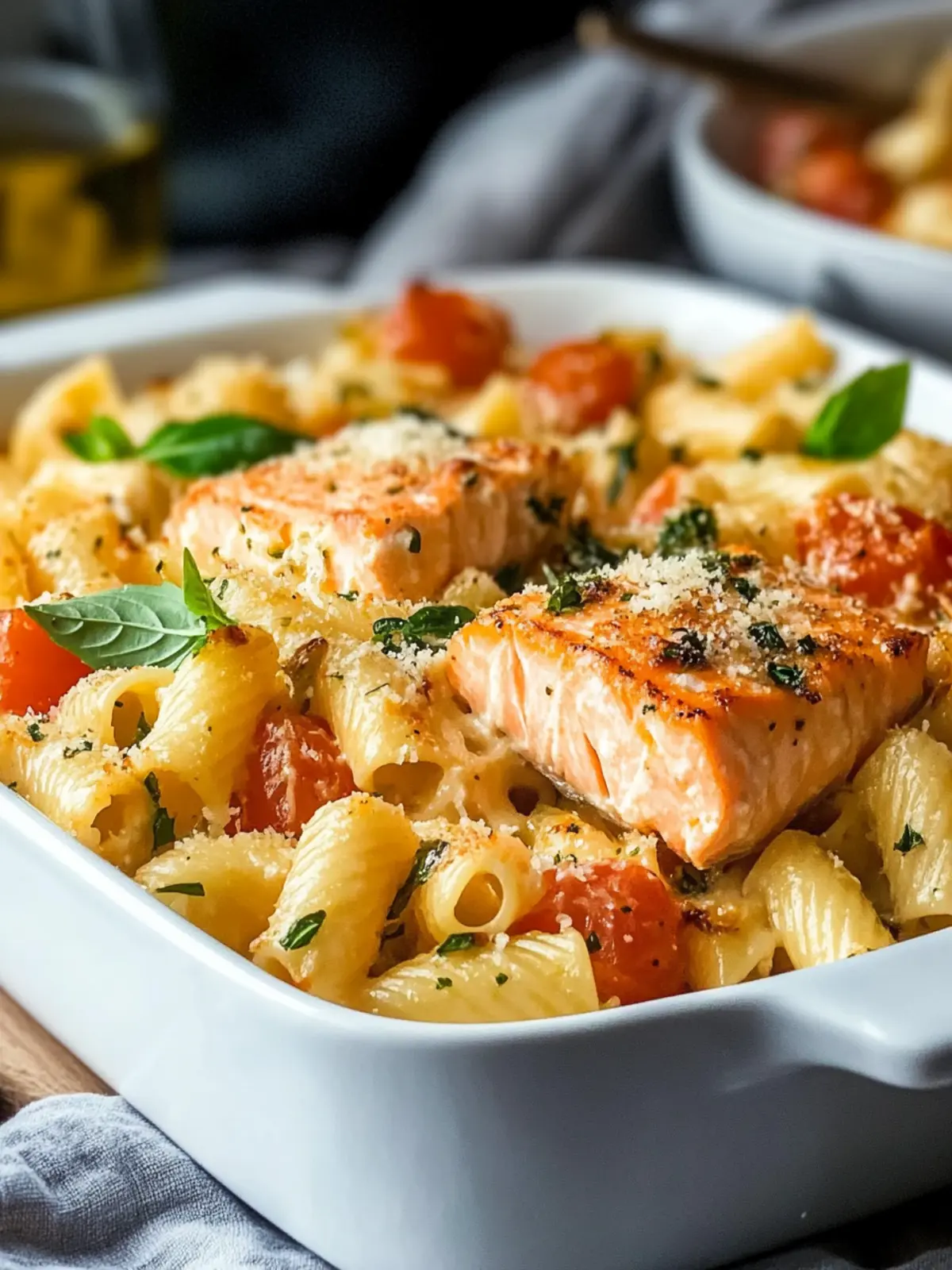 Baked Feta with Pasta and Salmon for a Quick Gourmet Treat 4 Baked Feta with Pasta and Salmon