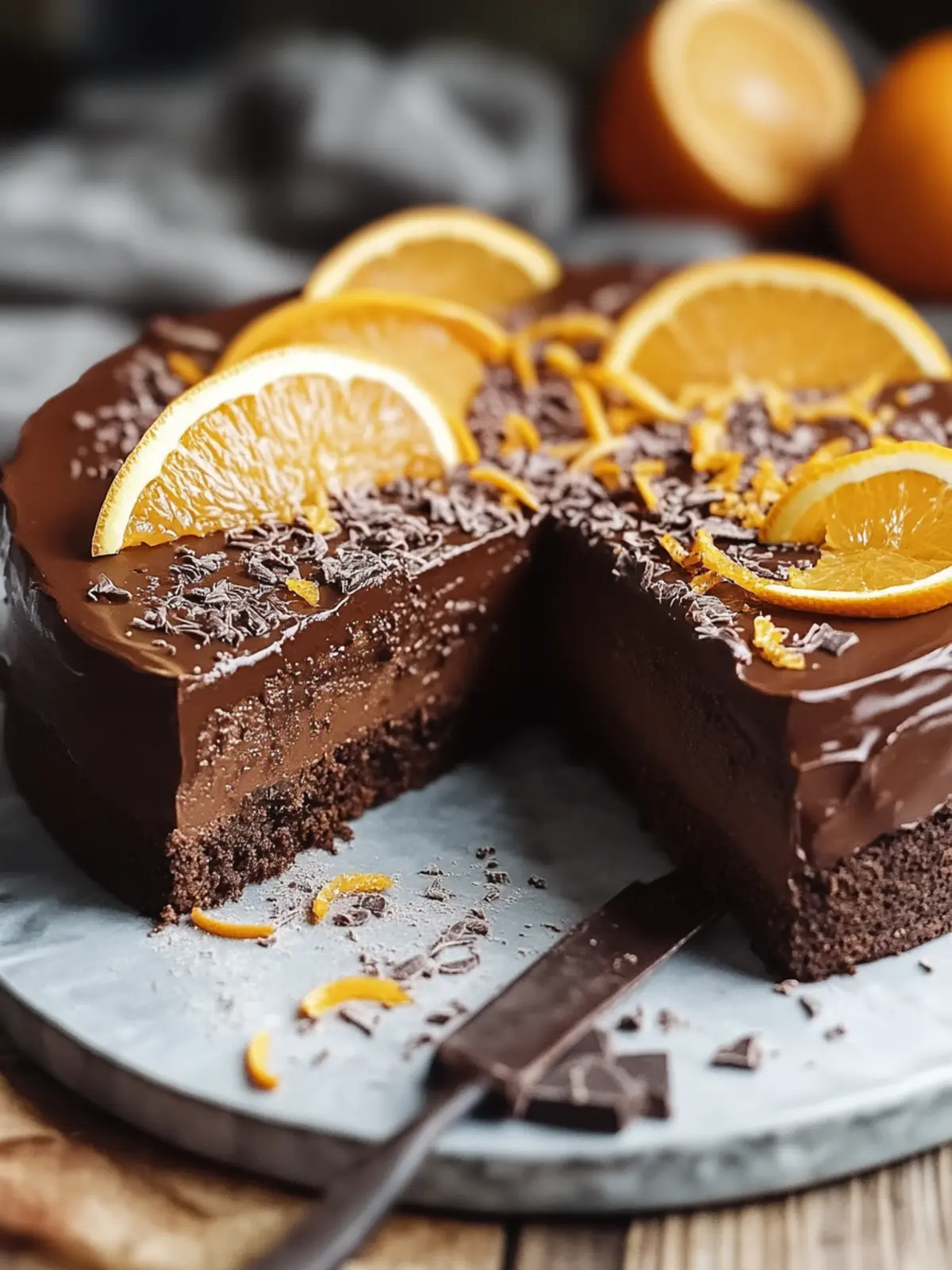 Decadent Chocolate-Orange Torte: No-Bake, Vegan Delight 4 Chocolate-Orange Torte