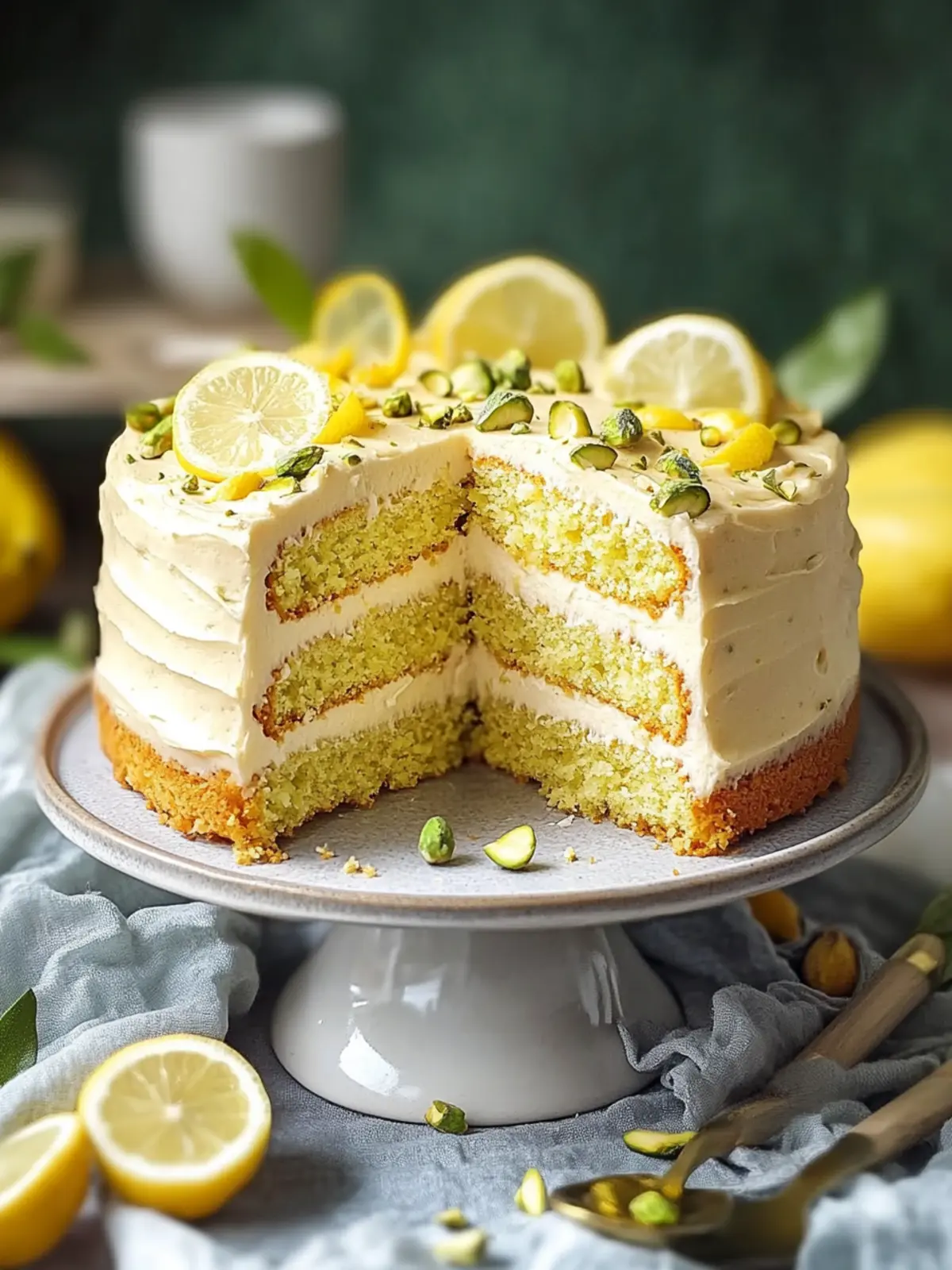 Lemon Pistachio Cake: Bright Flavors, Gluten-Free Delight 2 Lemon Pistachio Cake