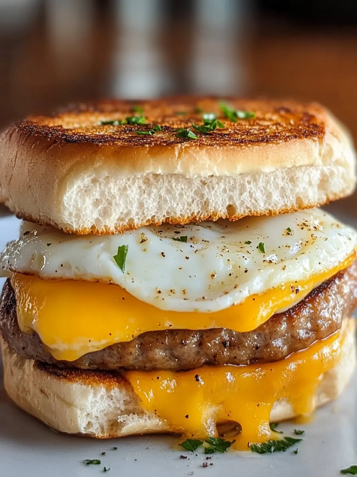 Savor the Perfect Sausage & Egg Breakfast Sandwich Delight 4 Sausage & Egg Breakfast Sandwich
