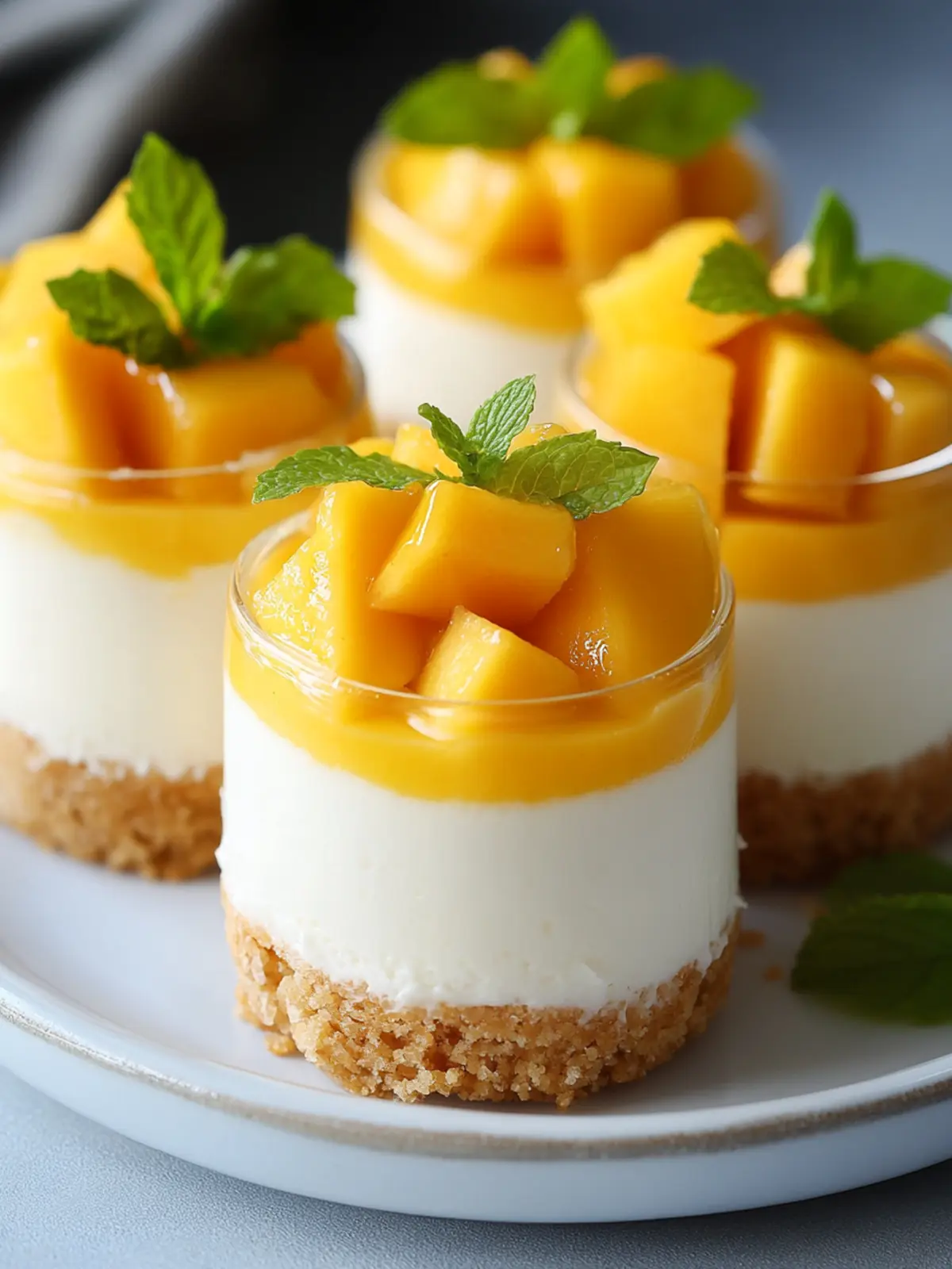 Creamy No-Bake Mango Cheesecake Cups That Wow Every Guest 3 Mango Cheesecake Cups (No-Bake)