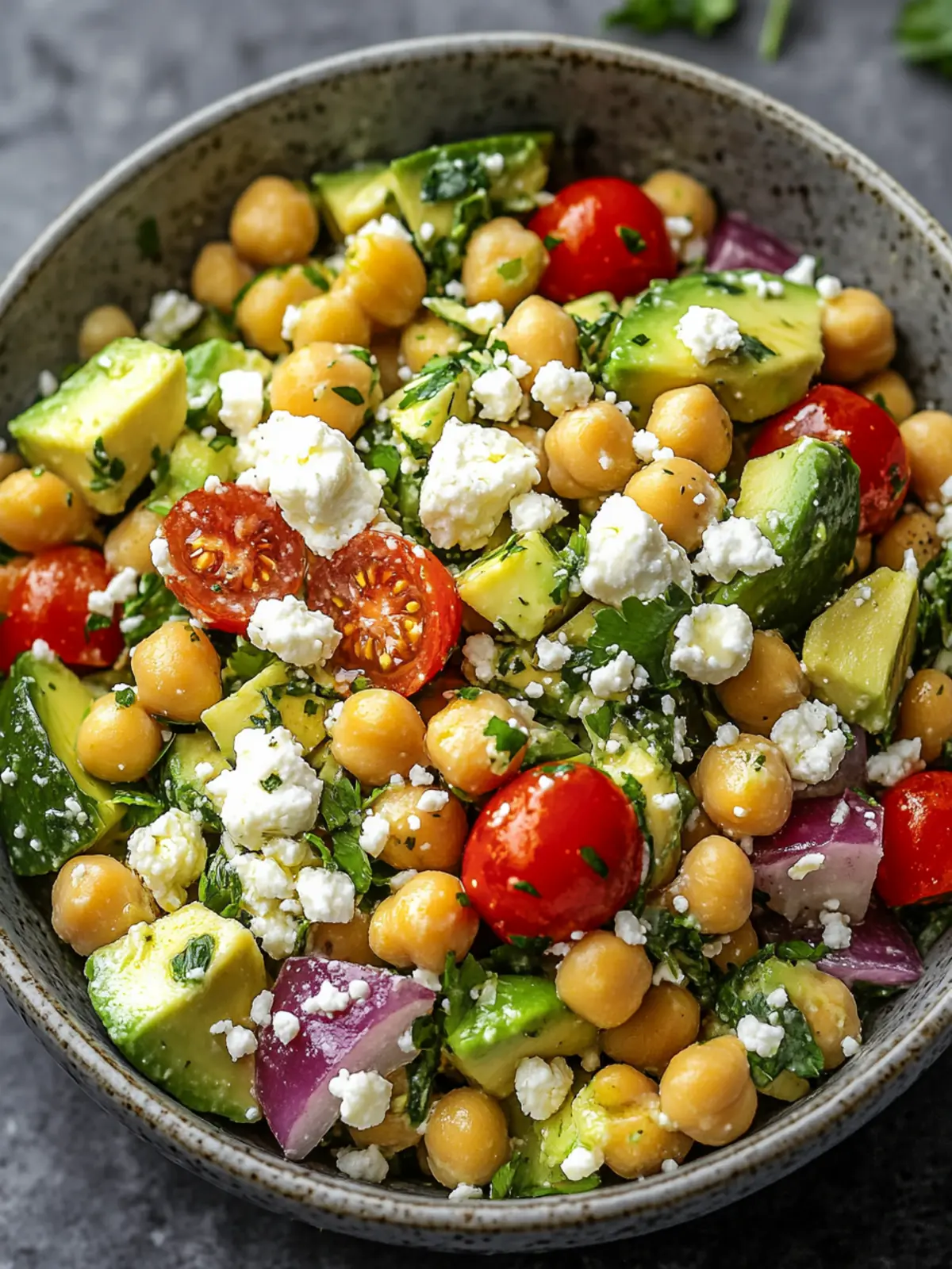 Chickpea Feta Avocado Salad: Your Quick, Healthy Pleasure 3 Chickpea Feta Avocado Salad