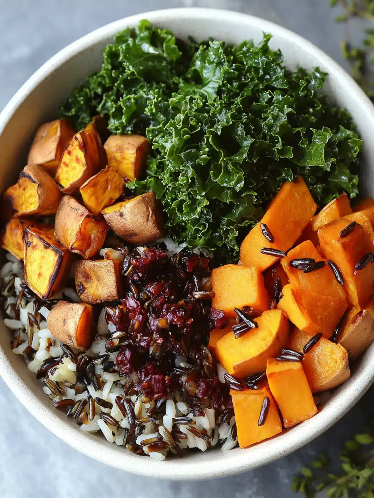 Kale & Sweet Potato Wild Rice Bowl for a Cozy, Nutritious Meal 2 Kale & Sweet Potato Wild Rice Bowl