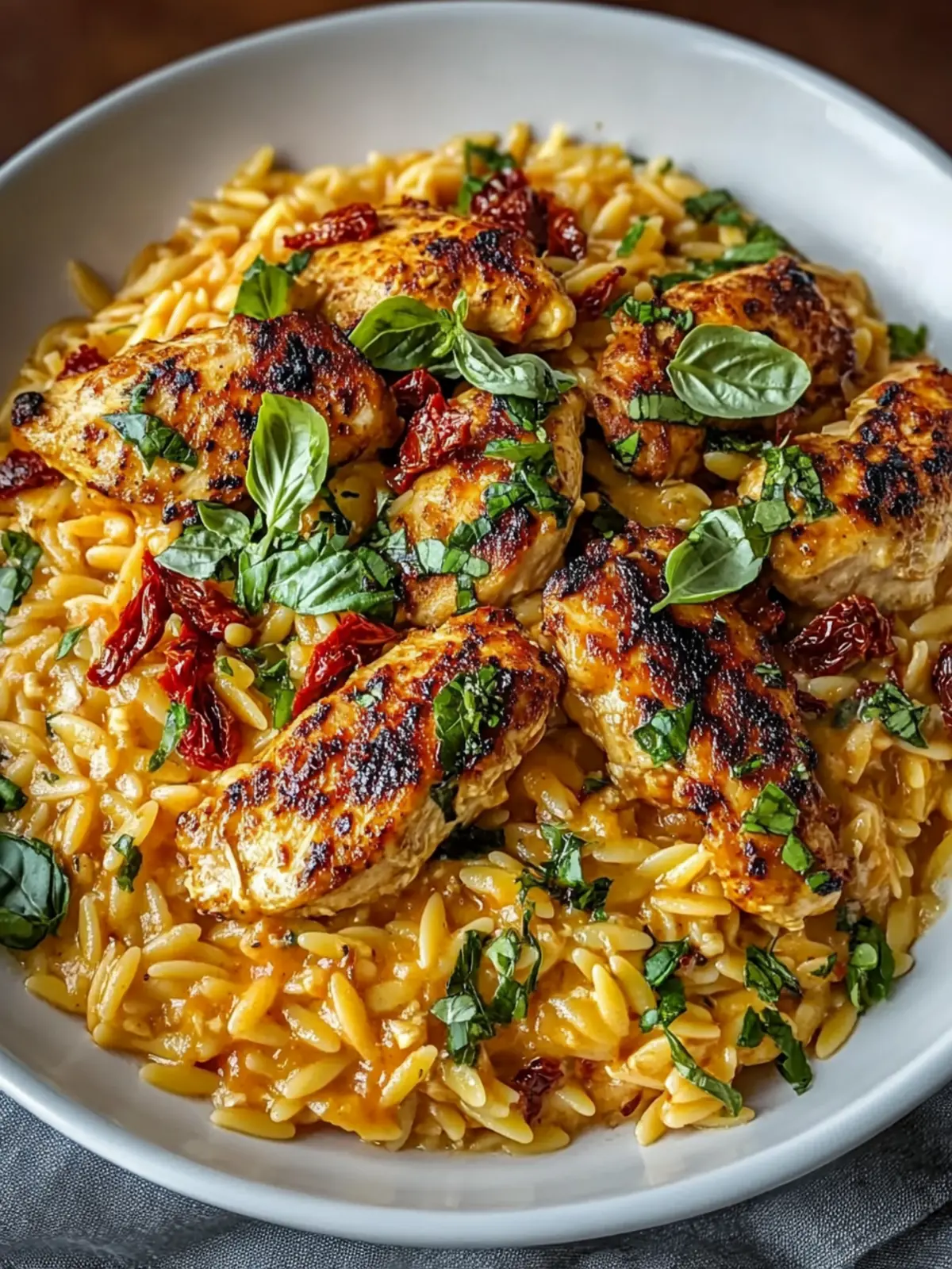 Creamy Sun-Dried Tomato Chicken Orzo: A Cozy Dinner Delight 2 Creamy Sun-Dried Tomato Chicken Orzo