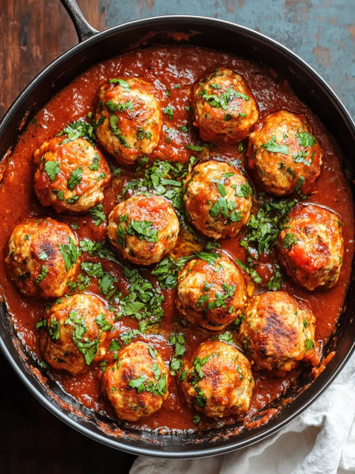 Baked Chicken Meatballs in Tomato Sauce for Family Fun Nights 2 Baked Chicken Meatballs in Tomato Sauce