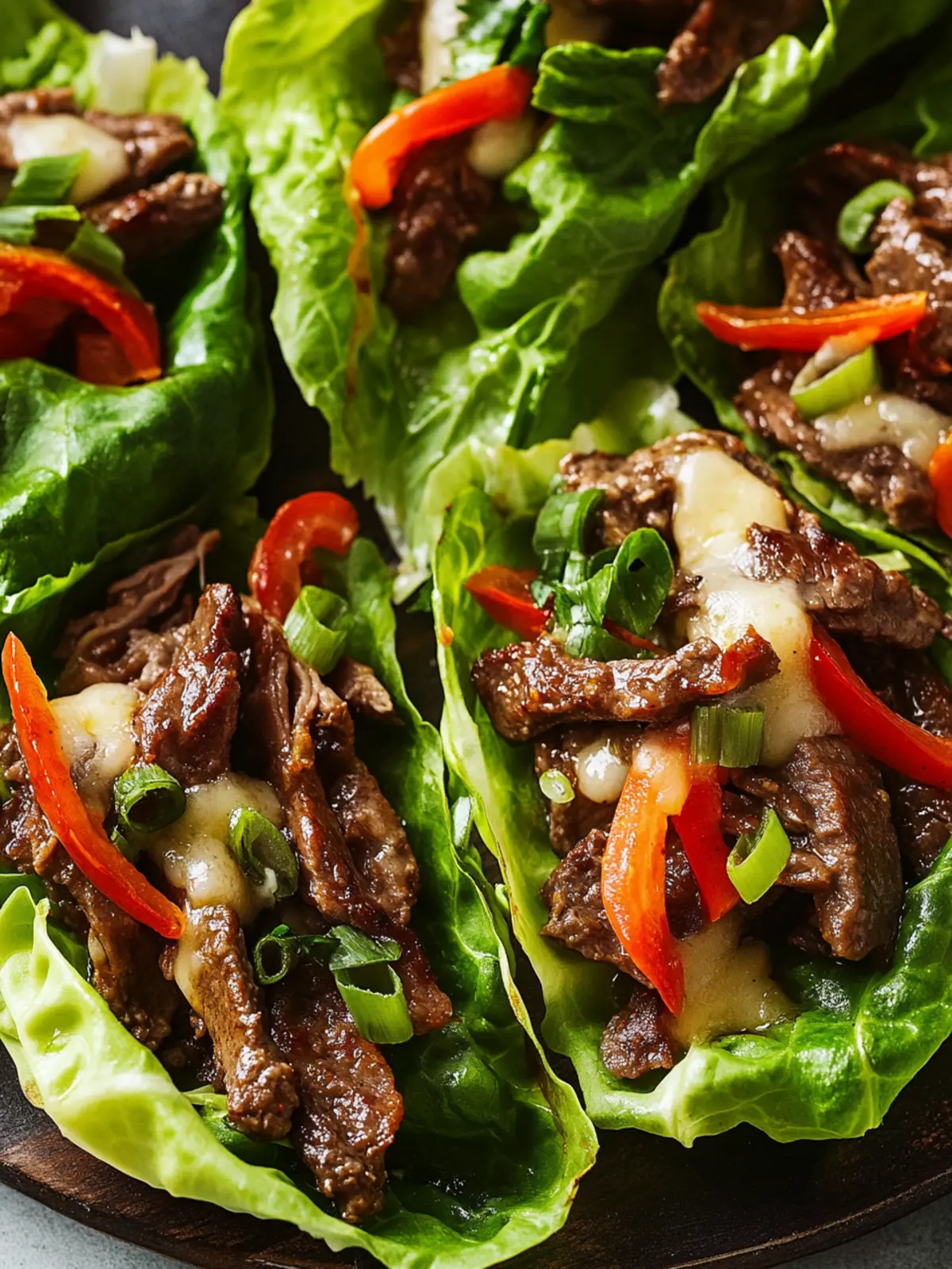 Savory Philly Cheesesteak Lettuce Wraps for Healthy Cravings 2 Philly Cheesesteak Lettuce Wraps
