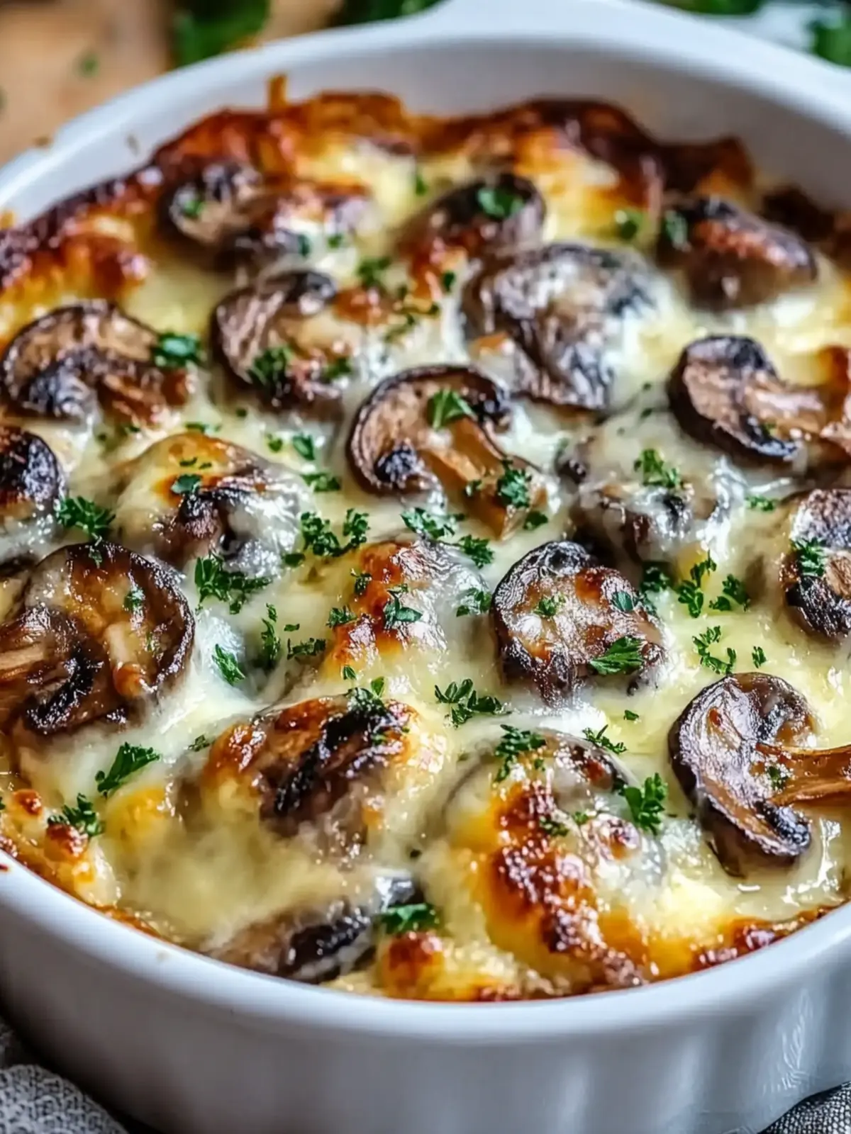 Melt-In-Your-Mouth Cheesy Mushroom Casserole Delight 2 Cheesy Mushroom Casserole