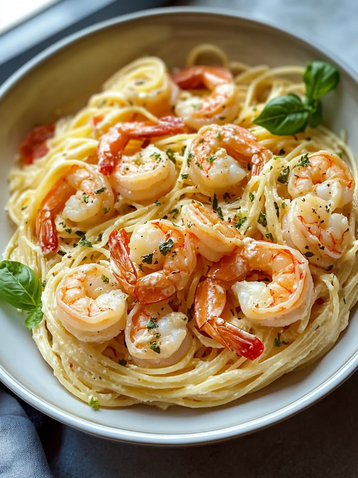 Irresistible Spaghetti with Shrimp in Creamy Cheese Sauce 4 Spaghetti with Shrimp in Creamy Cheese Sauce