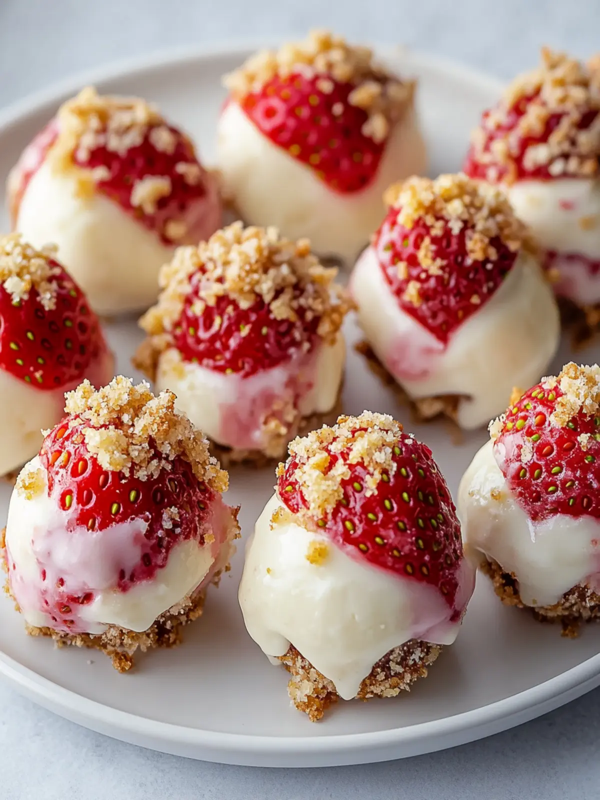 Delightful Strawberry Cheesecake Crunch Bites You ll Love 4 Strawberry Cheesecake Crunch Bites