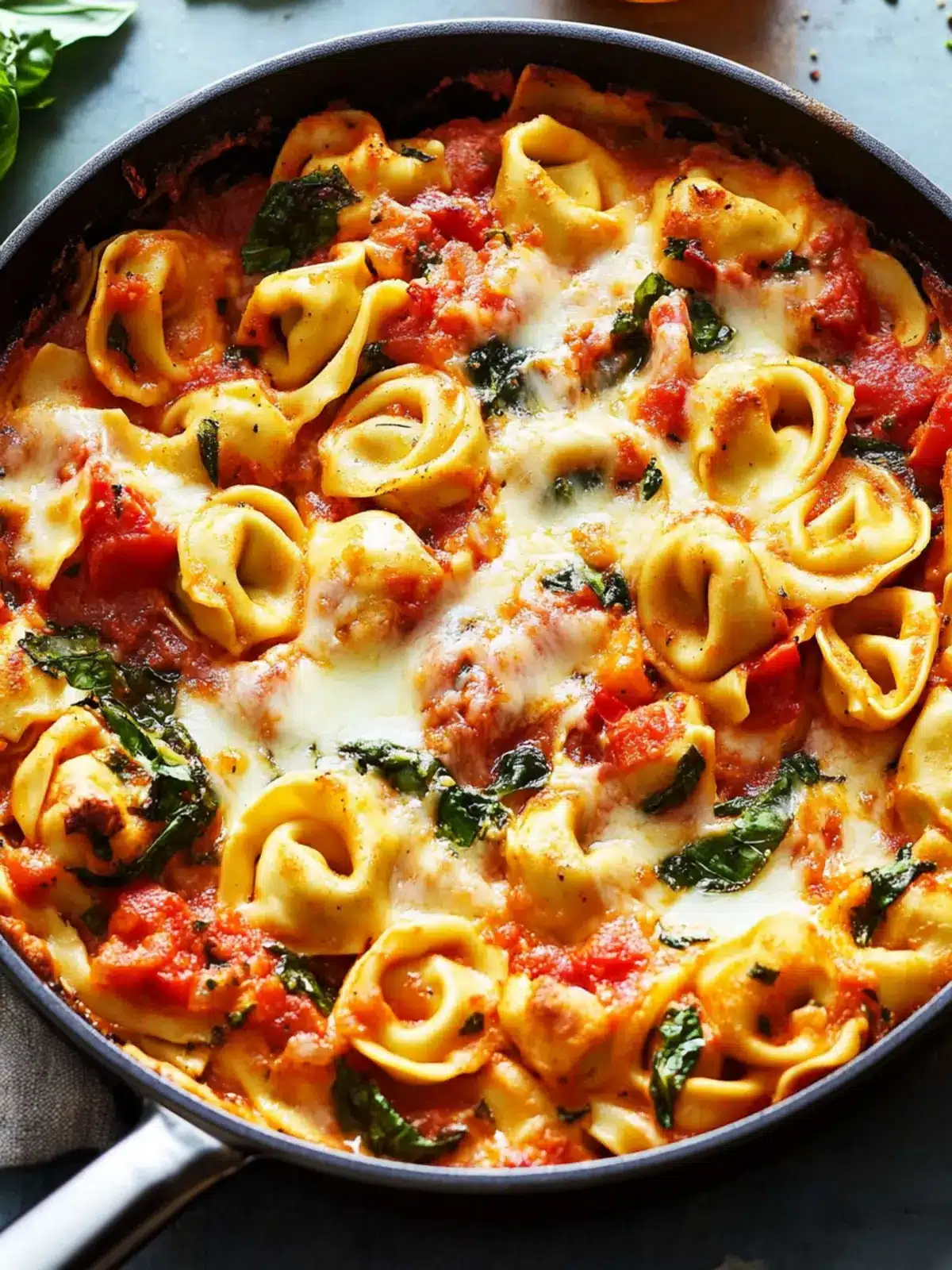 Savor the Flavor: Easy Tuscan Tortellini Skillet Bake 2 Tuscan Tortellini Skillet Bake