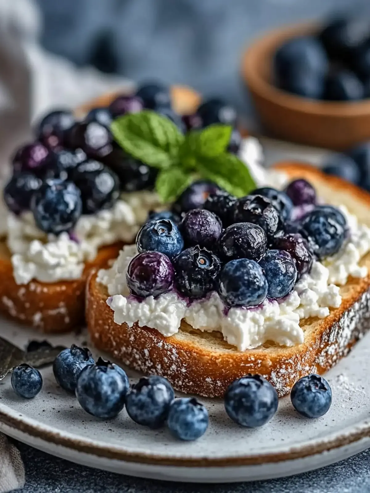 Fresh Air Fryer Blueberry Cottage Cheese Toast for Busy Mornings 2 Air Fryer Blueberry Cottage Cheese Toast