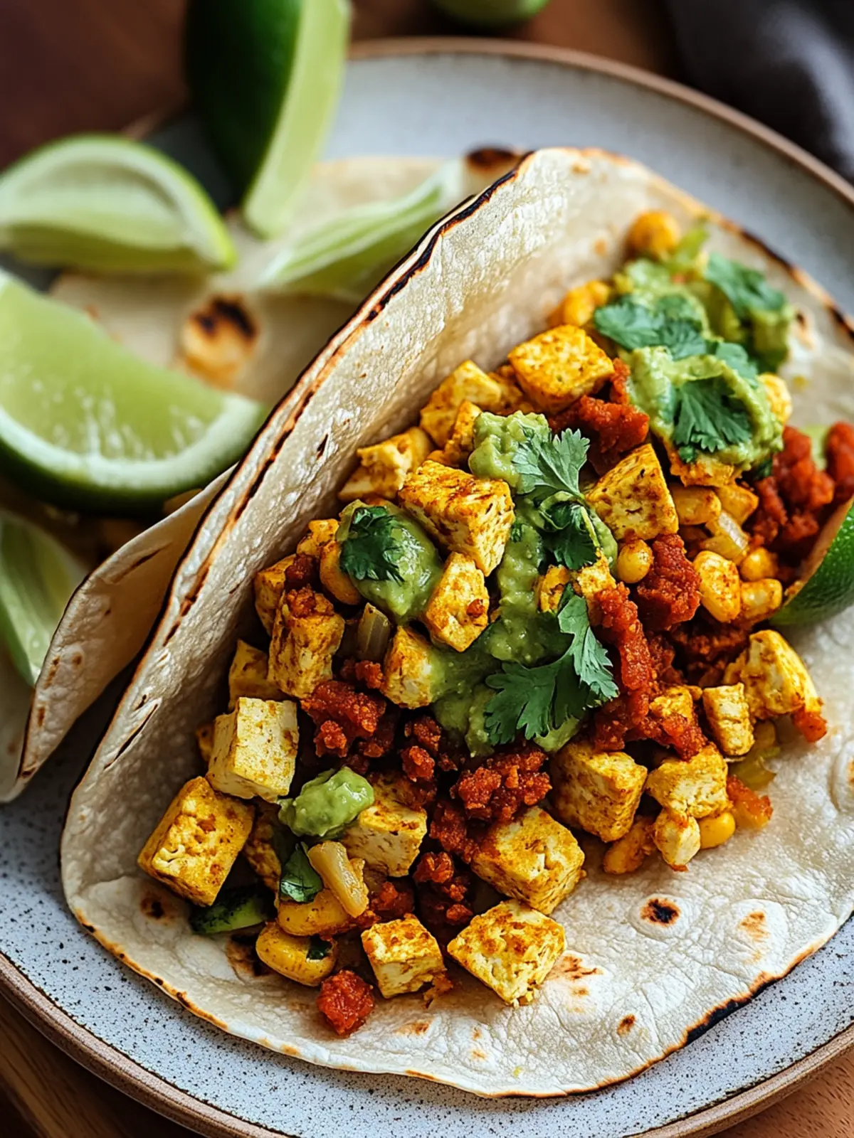 Zesty Vegan Breakfast Tacos with Tofu for a Great Start 4 Vegan Breakfast Tacos with Tofu