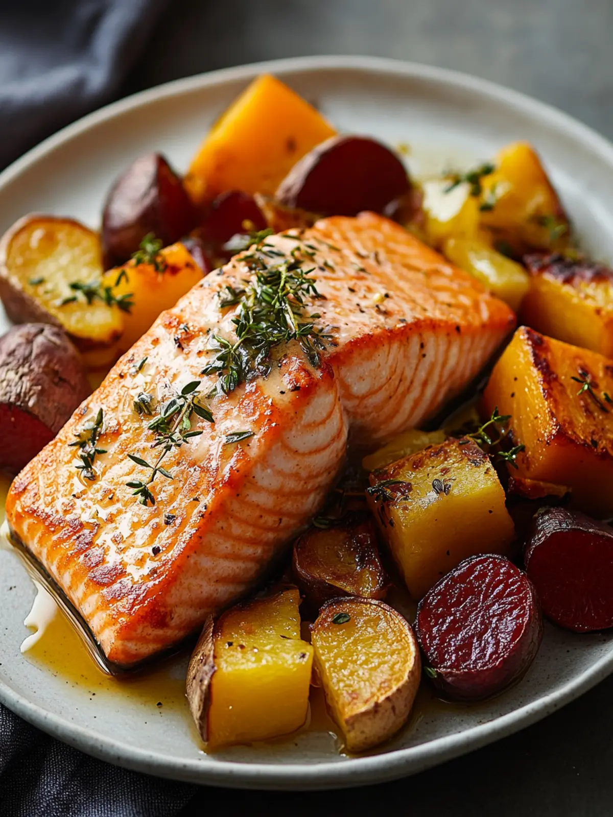 Maple-Glazed Salmon with Roasted Root Veggies Delight 2 Maple-Glazed Salmon with Roasted Root Vegetables