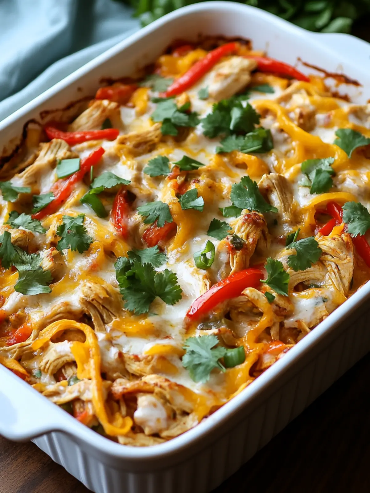 Creamy Chicken Fajita Casserole: Comfort Food in Minutes 4 Creamy Chicken Fajita Casserole
