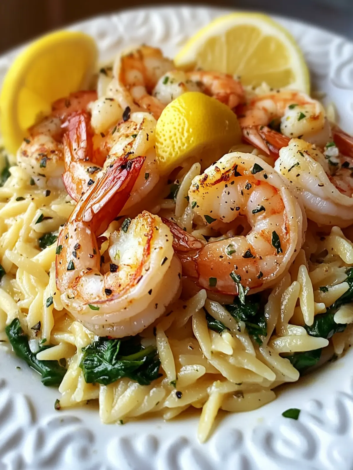 Lemon Garlic Shrimp with Spinach Orzo for Quick Weeknight Bliss 3 Lemon Garlic Shrimp with Spinach Orzo