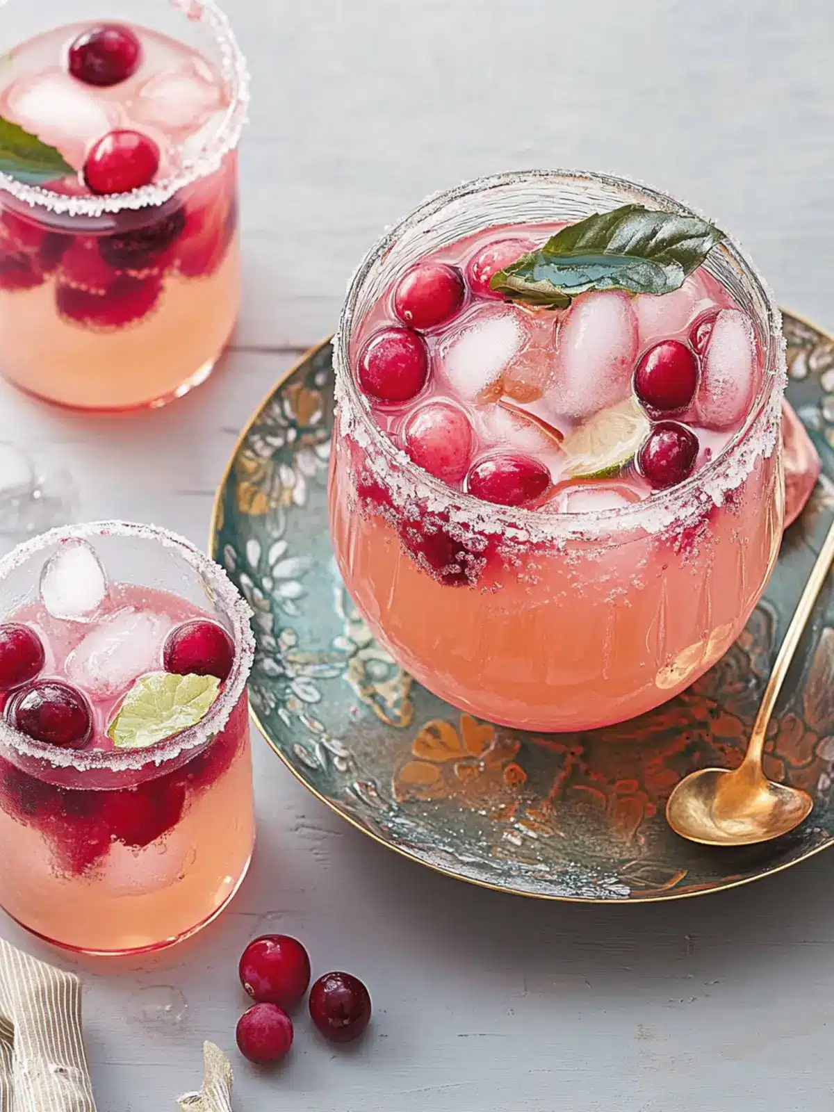 Refreshing White Grape Punch with Cranberry Ice Bliss 4 White Grape Punch with Cranberry Ice