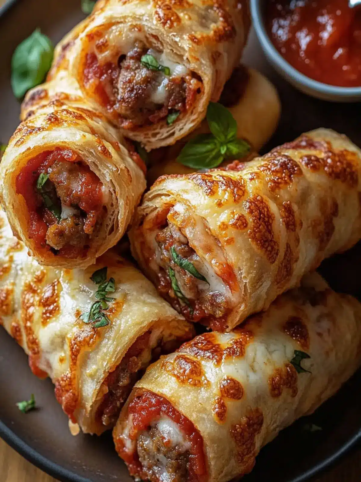 Sausage Pizza Roll-Ups: Your New Favorite Game Day Snack 3 Sausage Pizza Roll-Ups