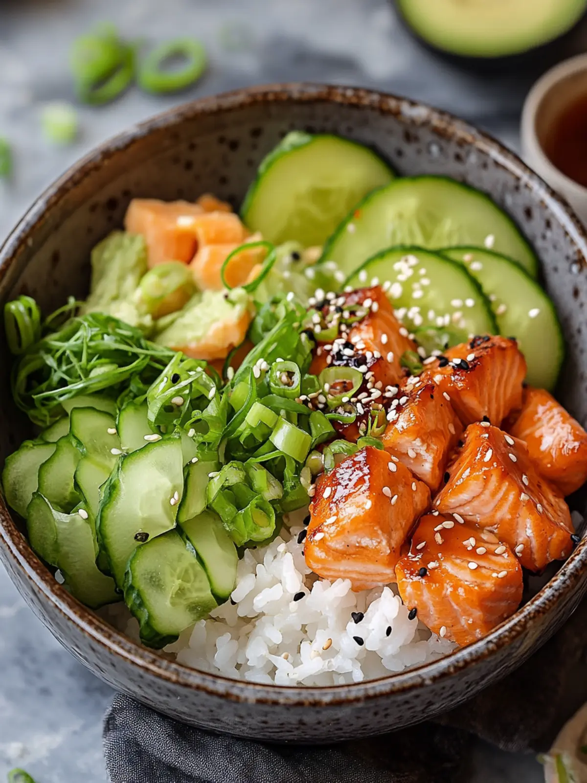 Poke Bowl with Seared Salmon Your Quick Hawaiian Fix! 2 Poke Bowl with Seared Salmon