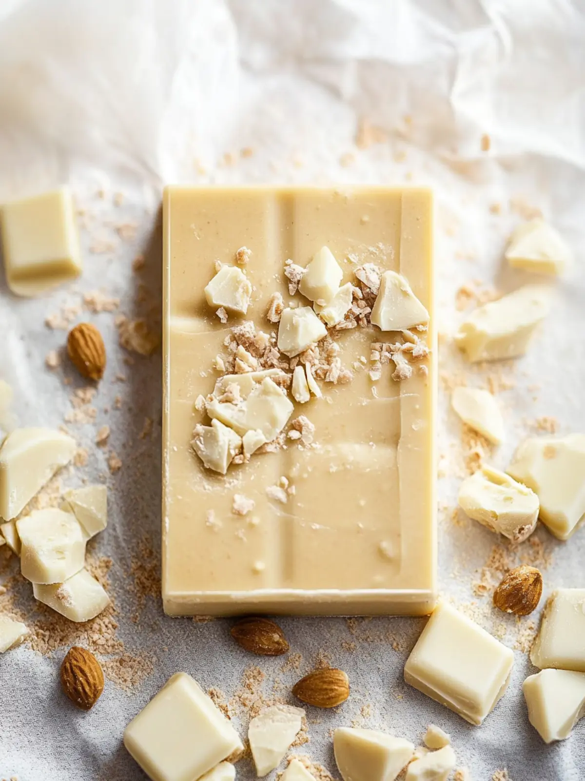 Creamy Vegan White Chocolate with Almonds in No Time 2 Vegan white chocolate