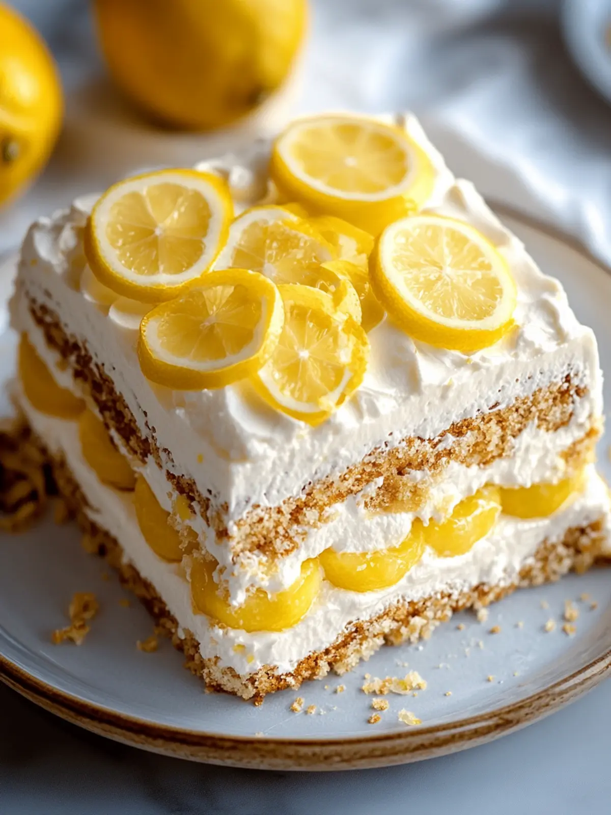 Refreshing Lemon Icebox Cake: Easy No-Bake Delight for Summer 2 Lemon Icebox Cake
