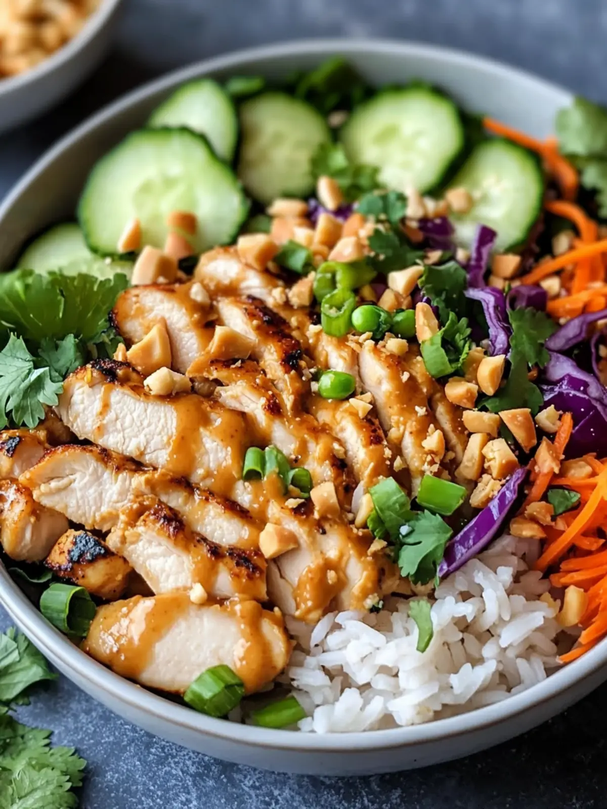 Thai Peanut Chicken Buddha Bowl: A Flavorful Meal Upgrade 2 Thai Peanut Chicken Buddha Bowl