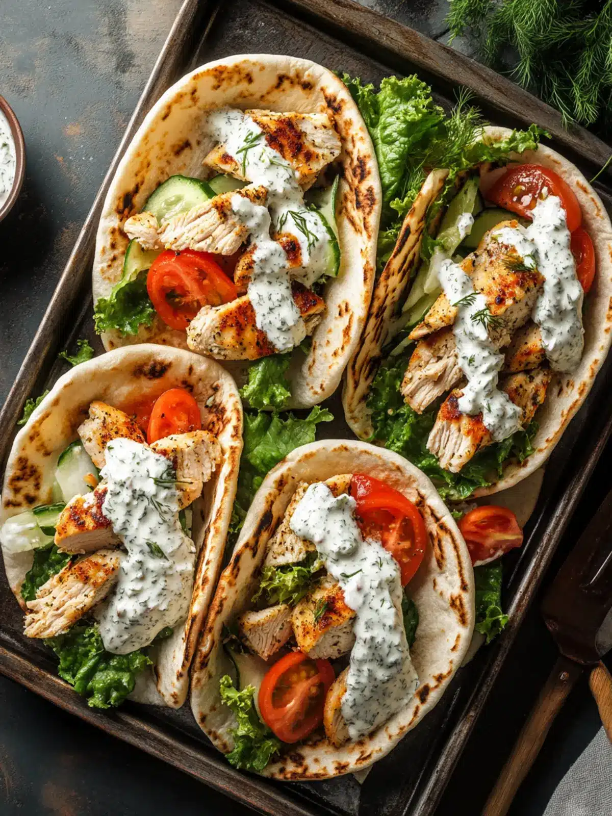 Delicious Sheet Pan Chicken Pitas with Herby Ranch Delight 2 Sheet Pan Chicken Pitas with Herby Ranch