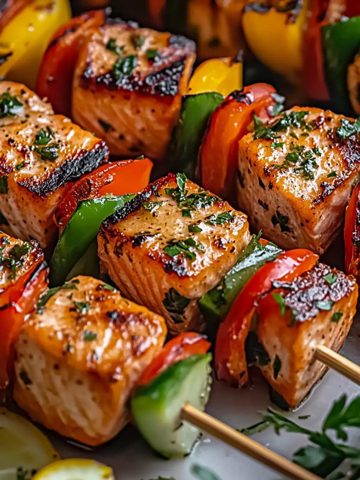 Garlic Butter Salmon Skewers for a Flavorful Summer BBQ 4 Garlic Butter Salmon Skewers