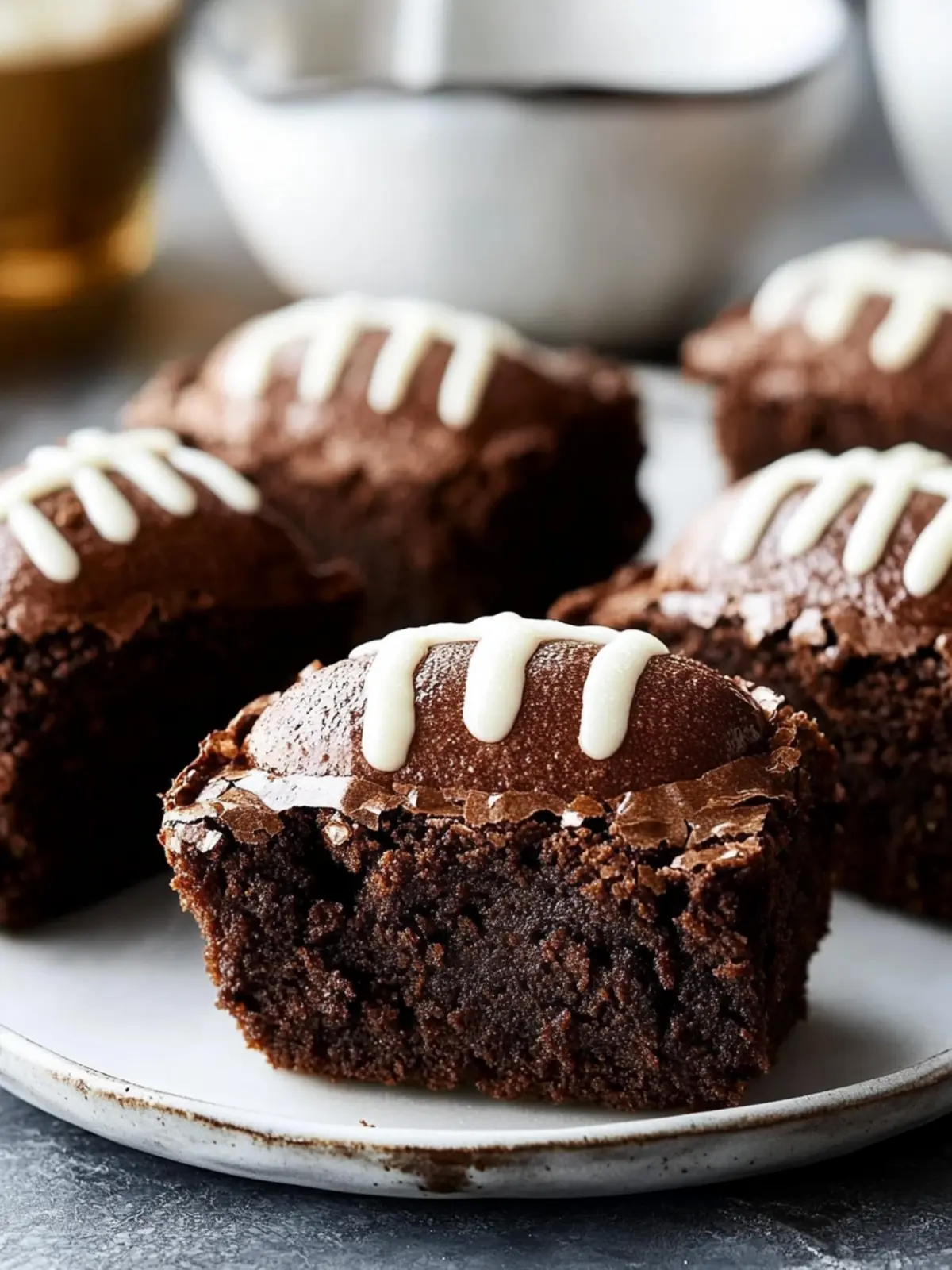 Fudgy Football Brownies for Your Ultimate Game Day Celebration 4 Football Brownies