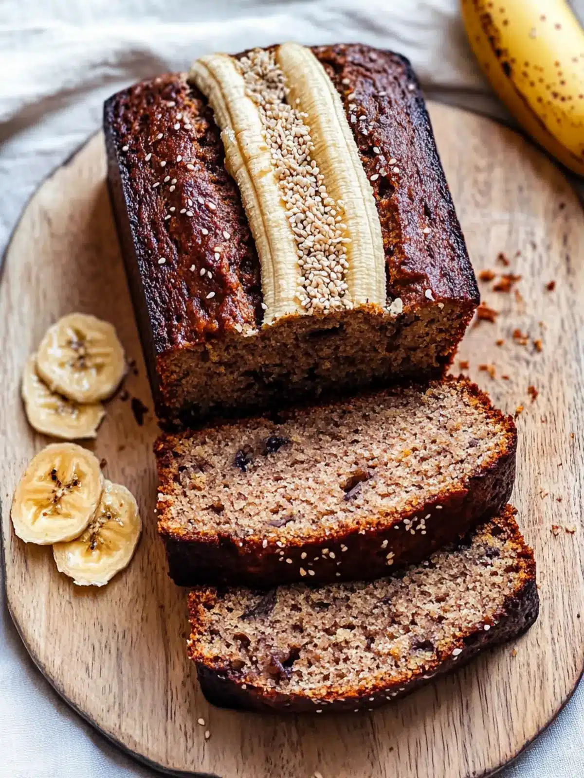 Moist Vegan Tahini Banana Bread Made Easy and Guilt-Free 3 Vegan tahini banana bread