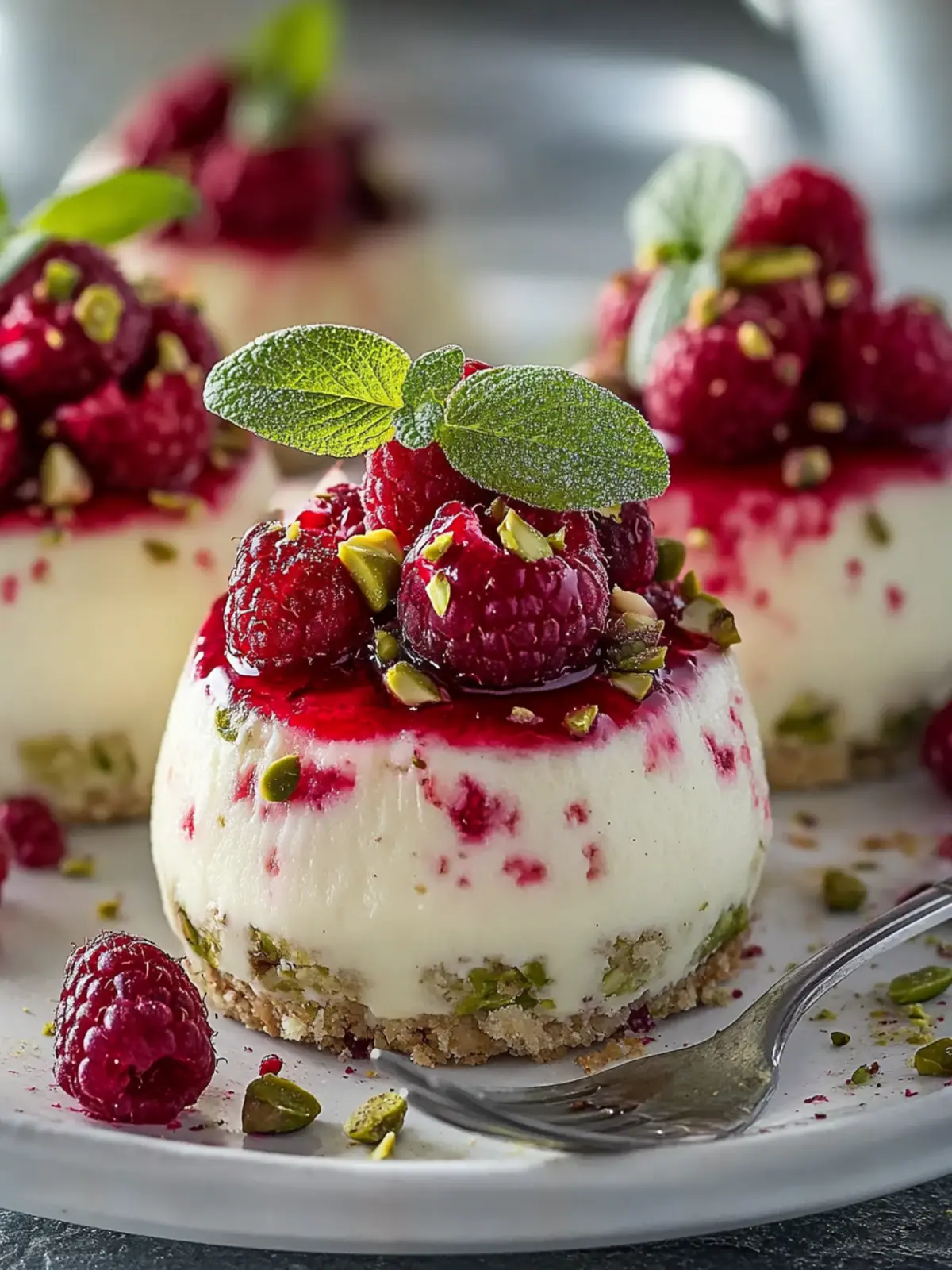 Decadent Pistachio & Raspberry Cheesecake Domes to Impress 3 Pistachio & Raspberry Cheesecake Domes