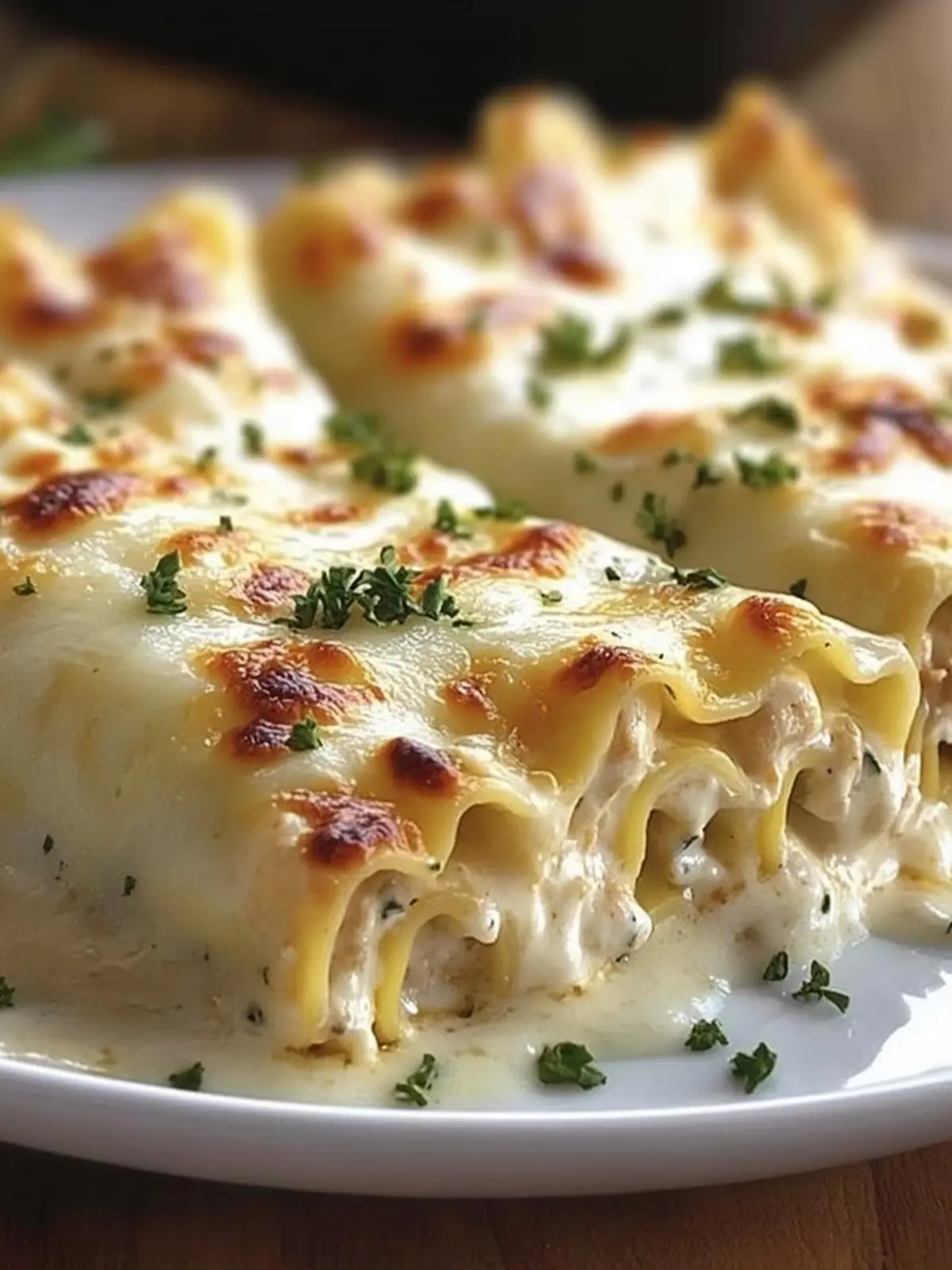 Creamy Chicken Alfredo Lasagna Roll-Ups: A Family Favorite 2 Chicken Alfredo Lasagna Roll-Ups