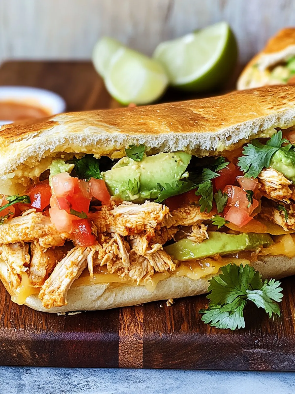 Savor the Flavor: Easy Chicken Taco Torta Awaits You 3 Chicken Taco Torta