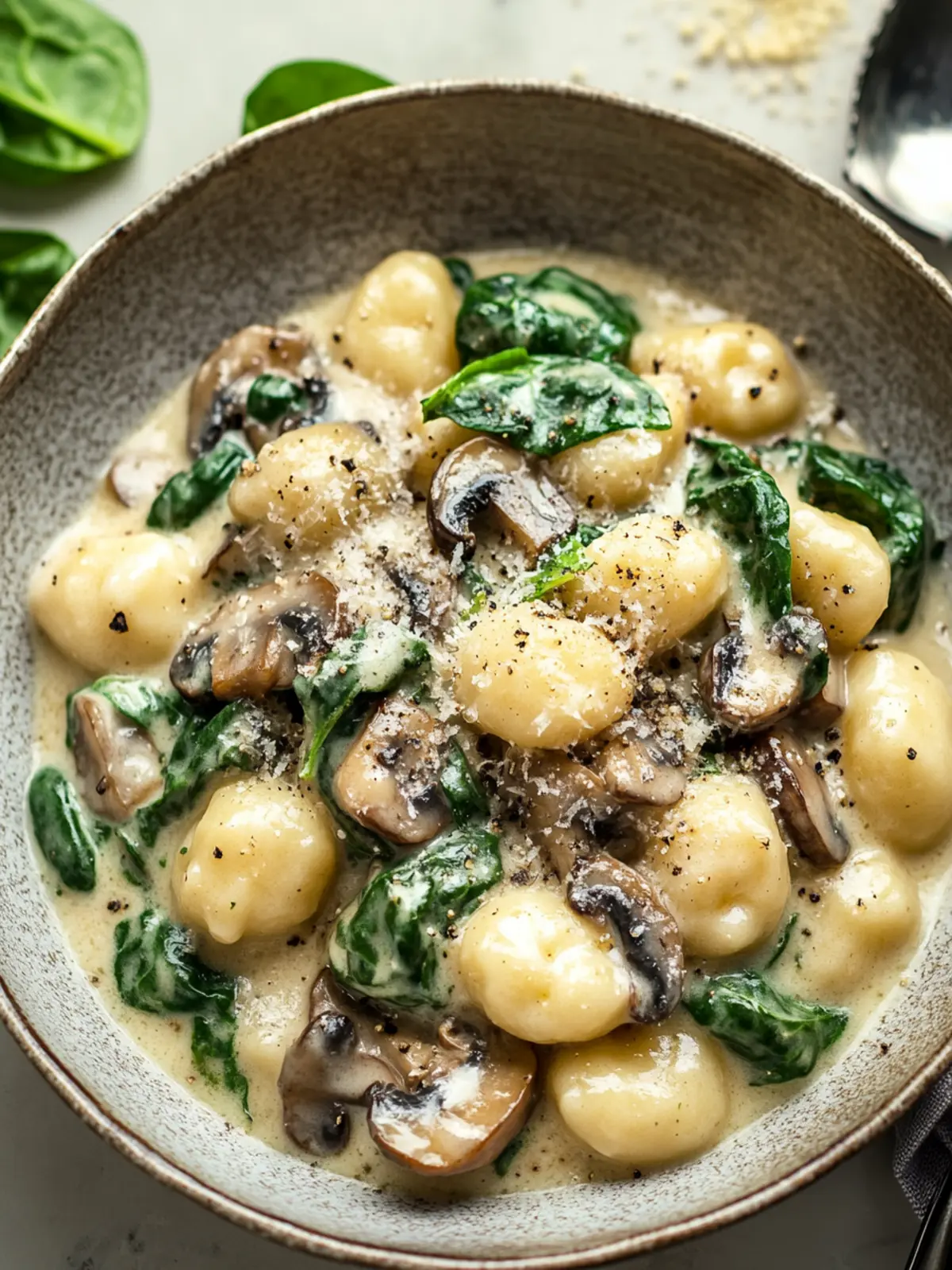 Creamy Spinach Mushroom Gnocchi for Cozy Weeknight Dinners 3 Creamy Spinach Mushroom Gnocchi