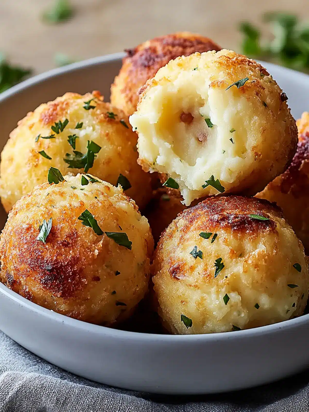 Herb Cheddar Mashed Potato Bombs: The Ultimate Comfort Snack 2 Herb Cheddar Mashed Potato Bombs